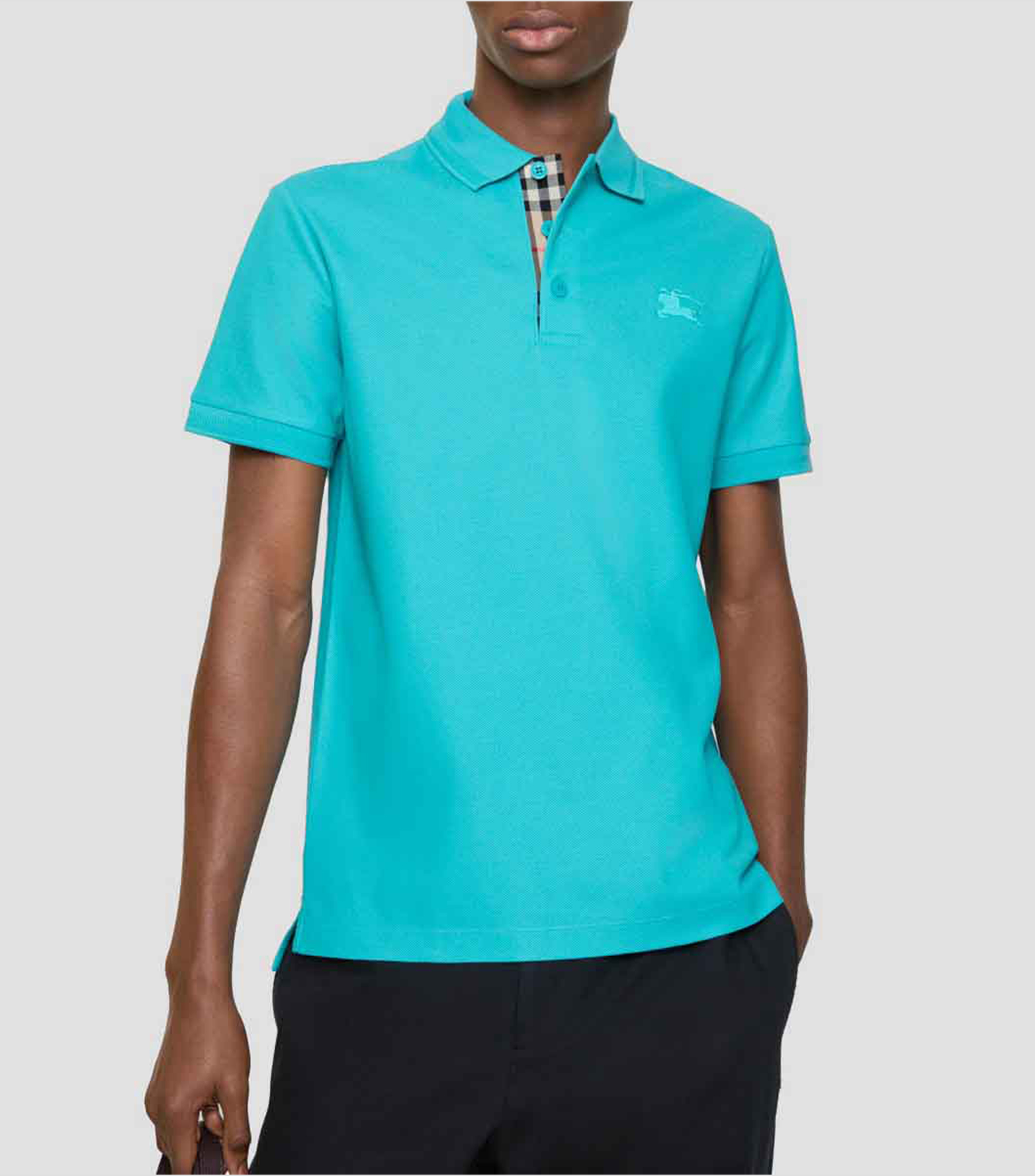Playera tipo polo manga corta lisa Hombre