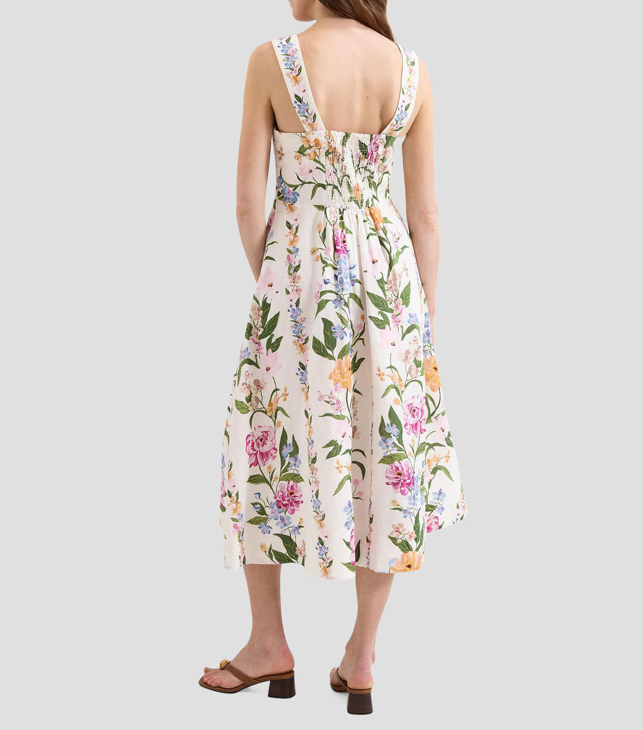 Vestido midi estampado Mujer