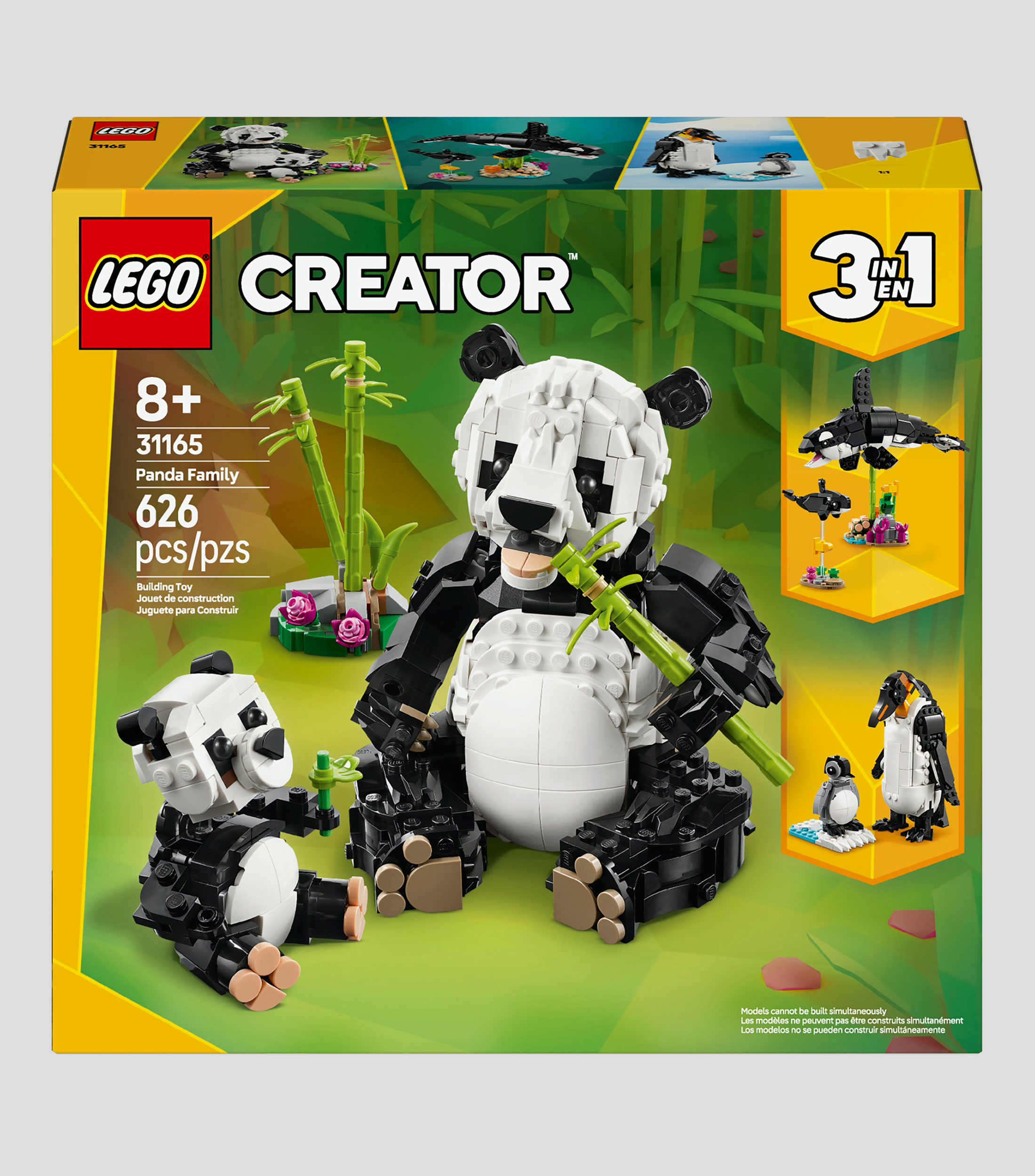 Lego Creator 3en1 Fauna Salvaje Familia de Pandas 31165