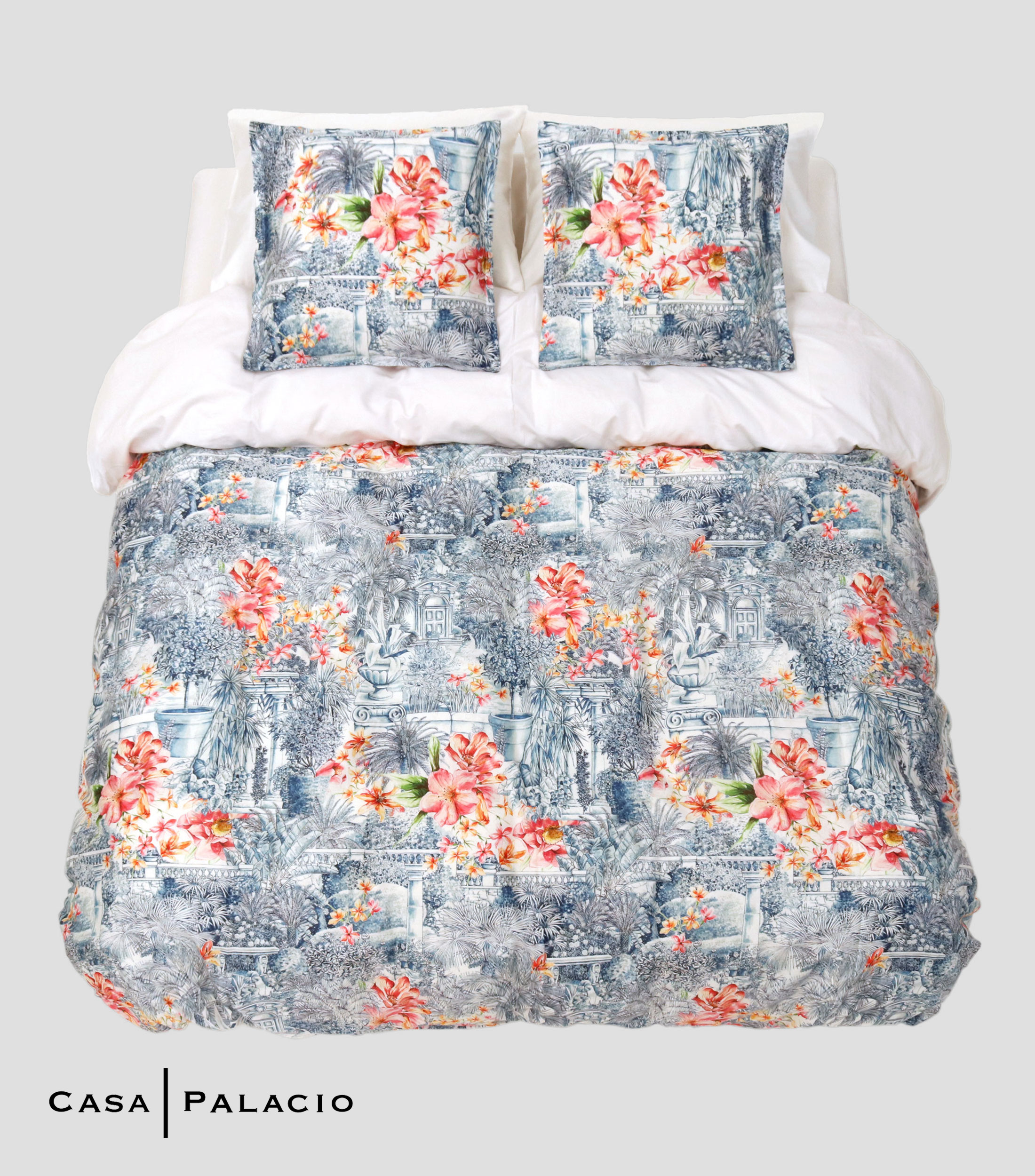 Juego de Funda para Duvet Matrimonial - Queen Size Terraza Blanco