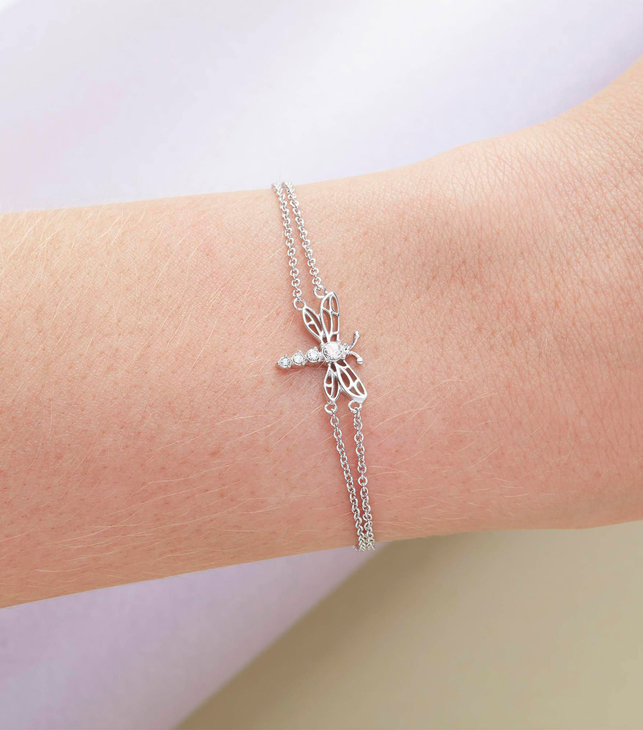 Pulsera con dije de libélula Dancing Dragonfly Mujer