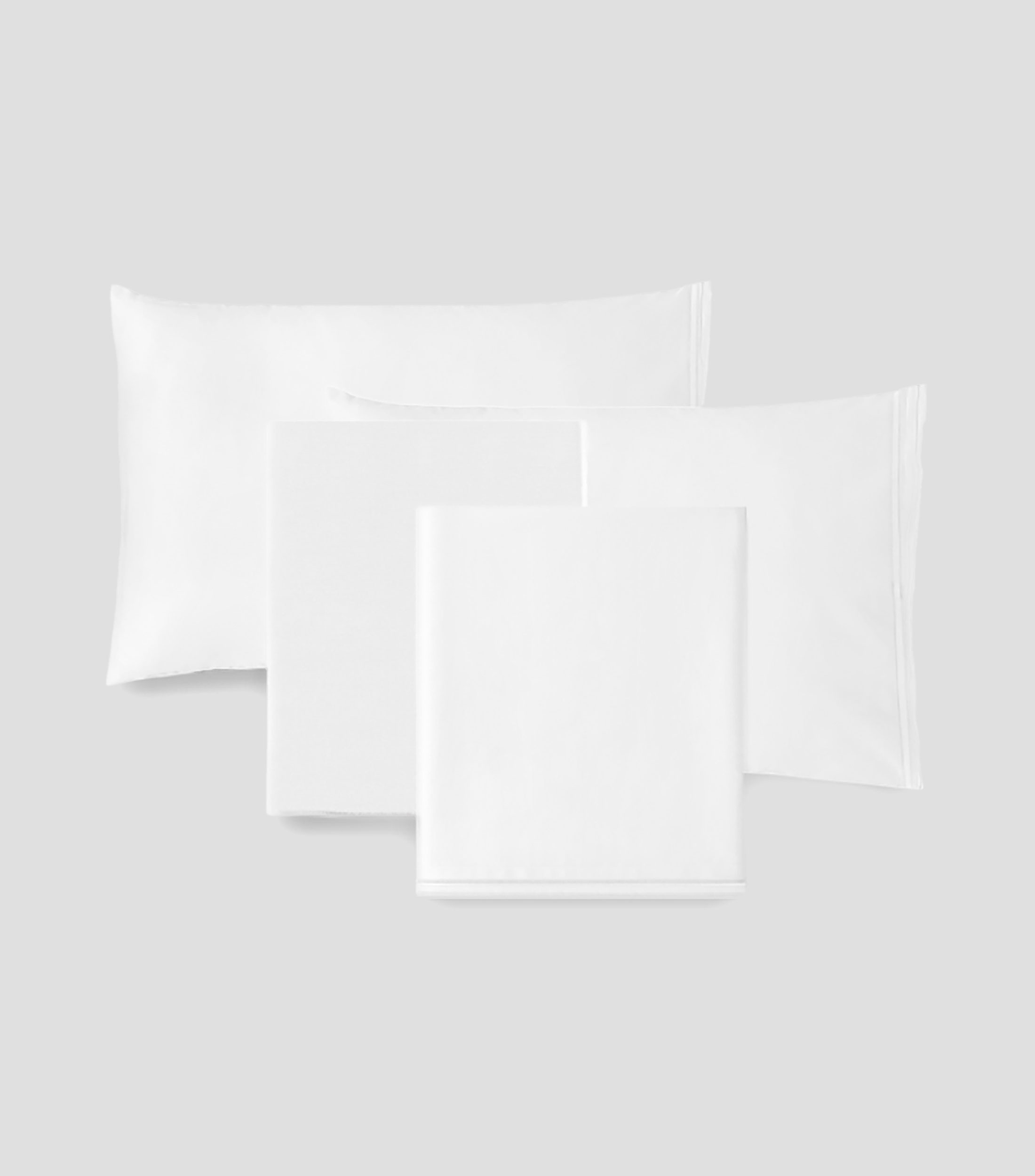 Juego de sábanas Matrimonial/Queen Size de algodón egipcio Sereno blancas