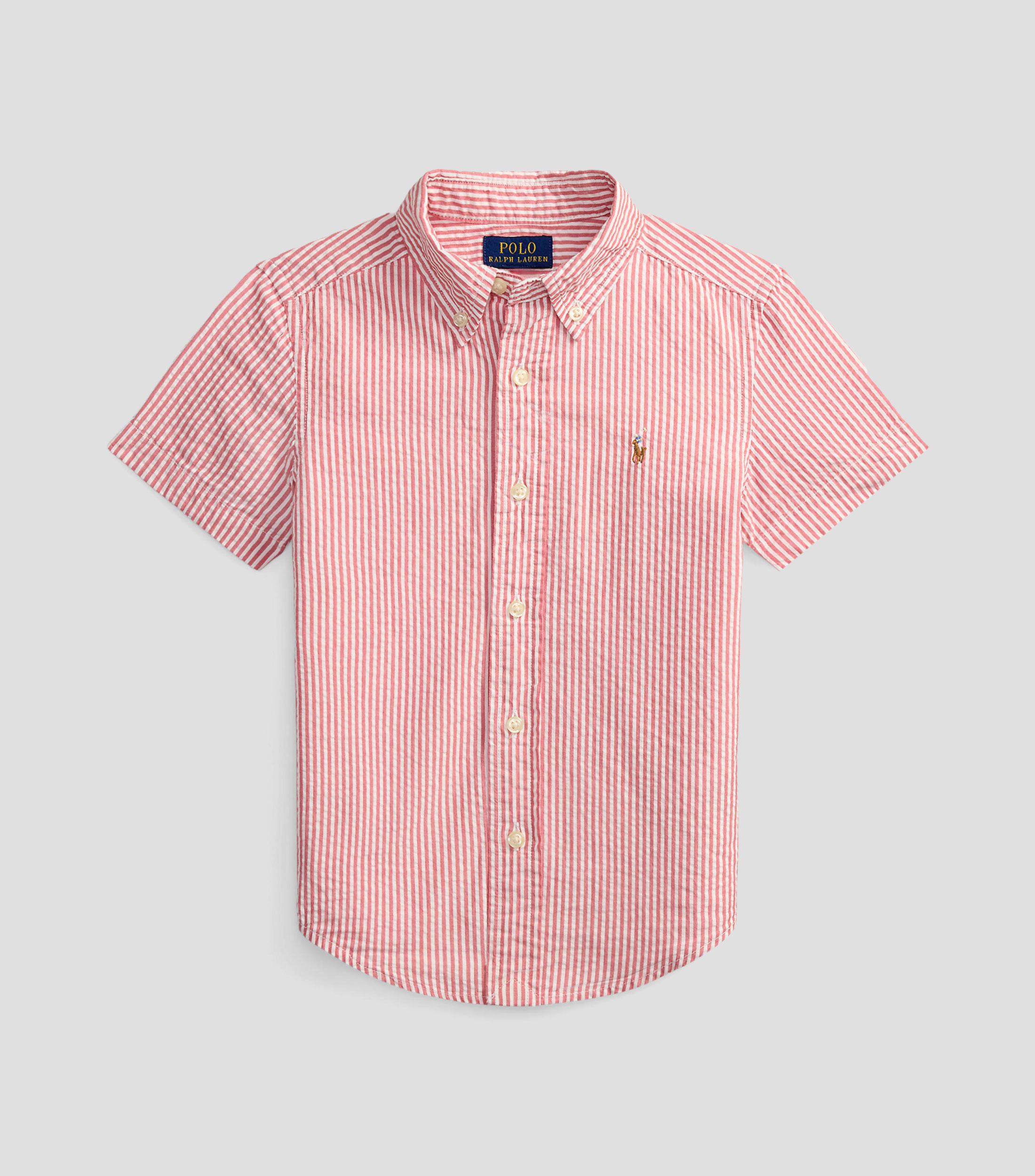 Camisa de rayas con manga corta Niño