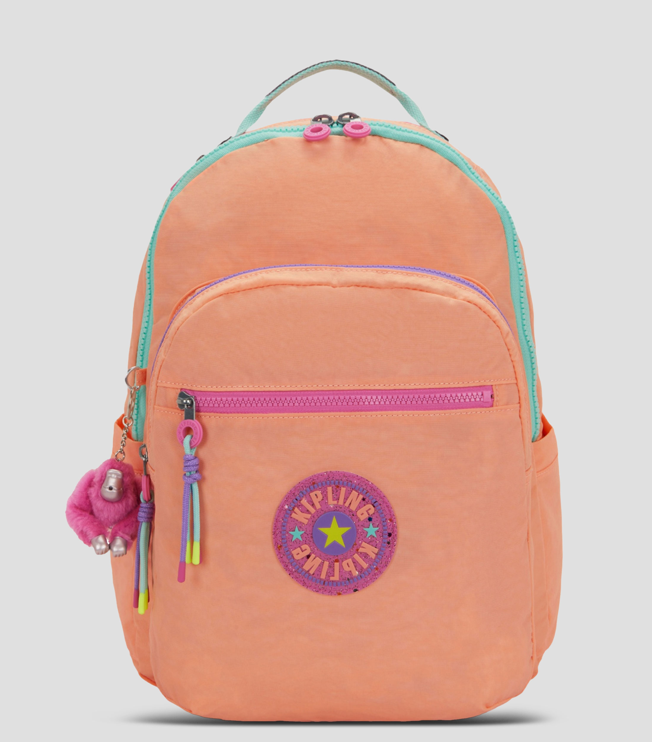 Mochila Escolar Seoul Pink Orange Niña