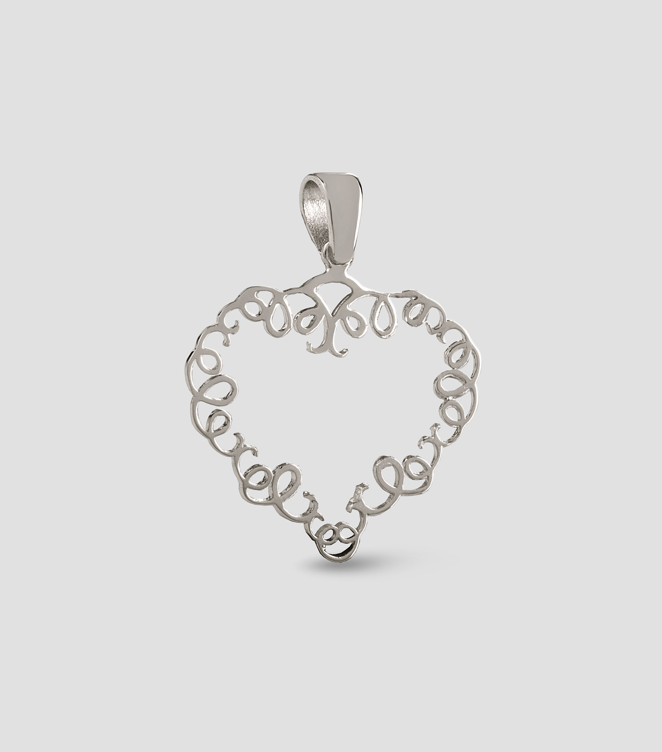 Dije en plata .925 Corazón de Princesa Mujer