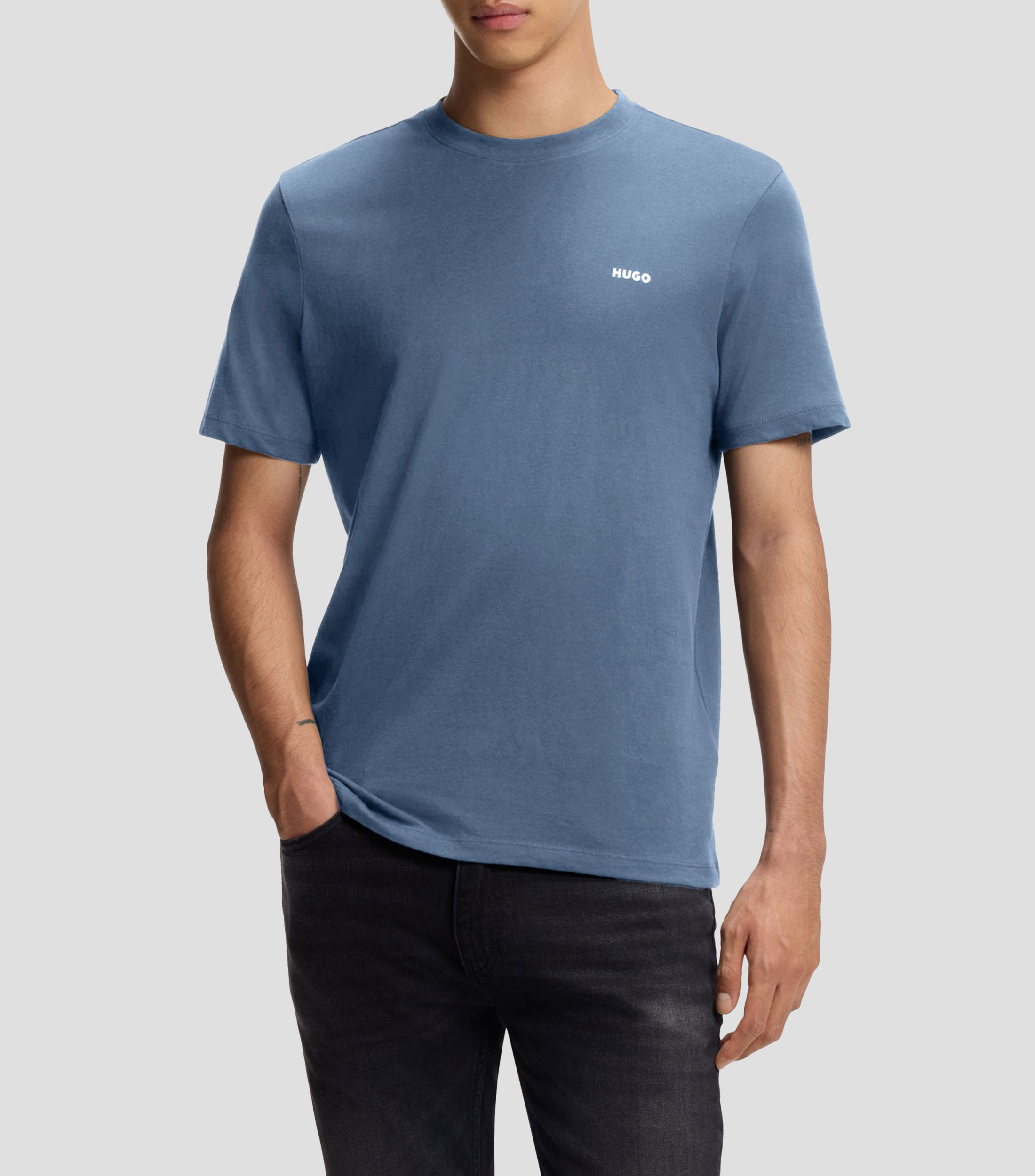 Playera cuello redondo manga corta estampada Hombre