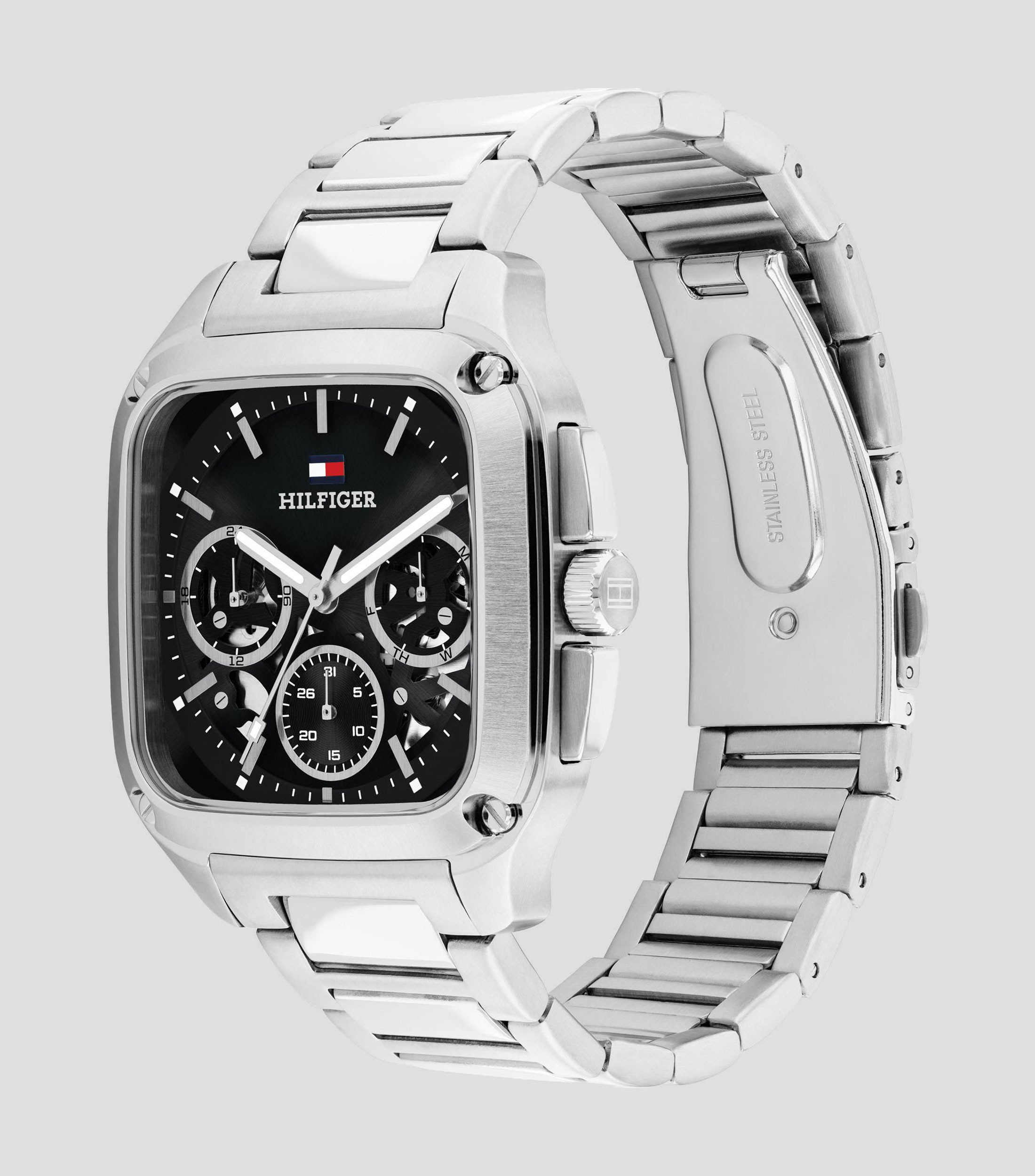 Reloj para hombre Herald casual Negro, Plateado