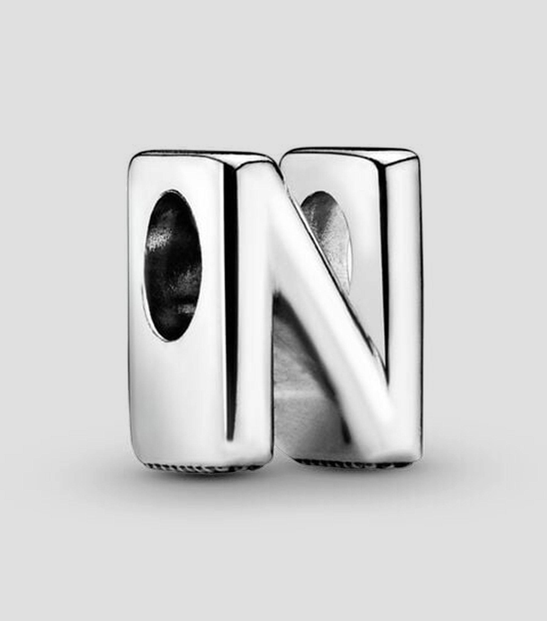 Charm letra quotNquot en plata .925 Mujer