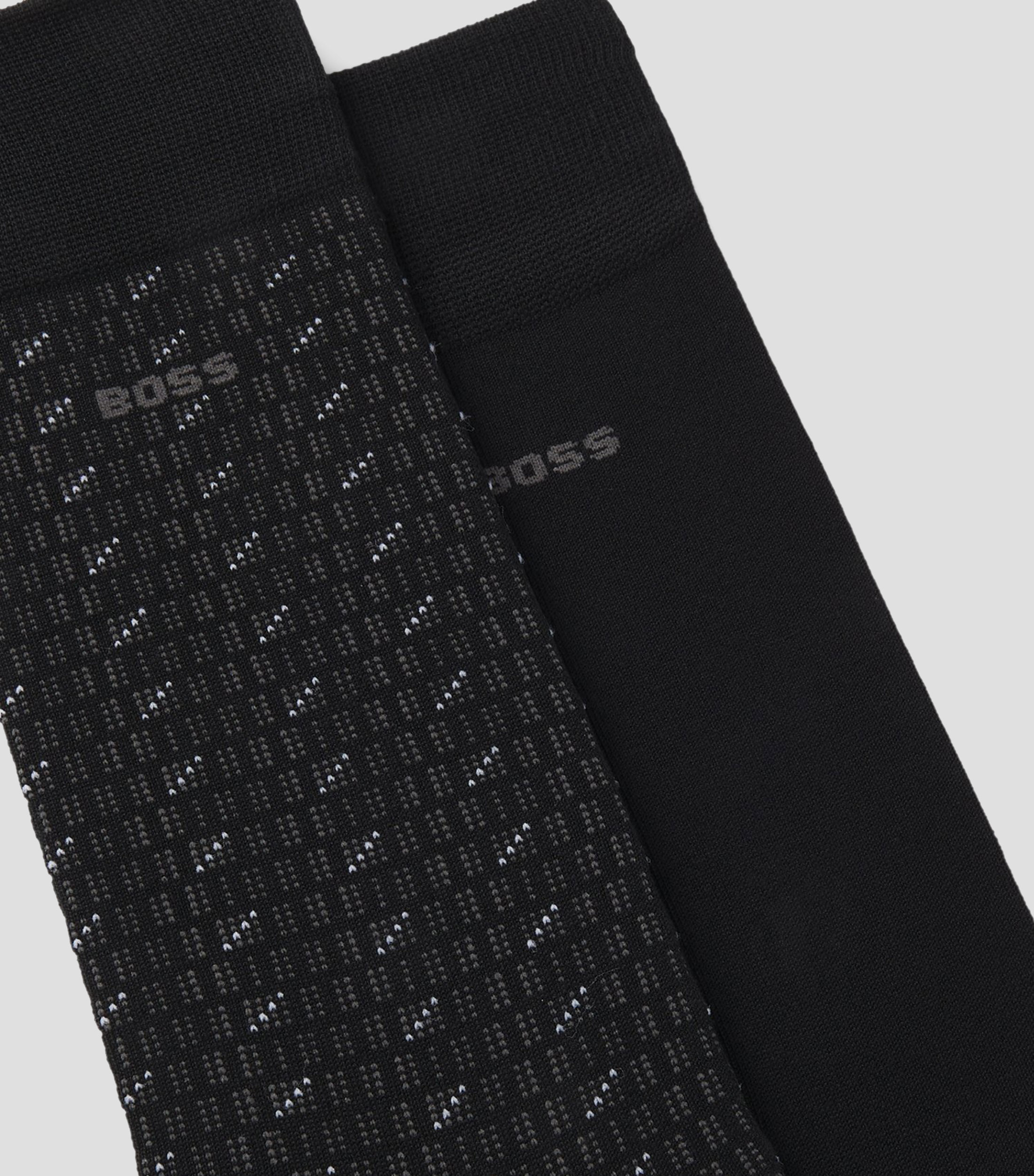 Set de dos calcetines de mezcla de algodón de largo regular Hombre