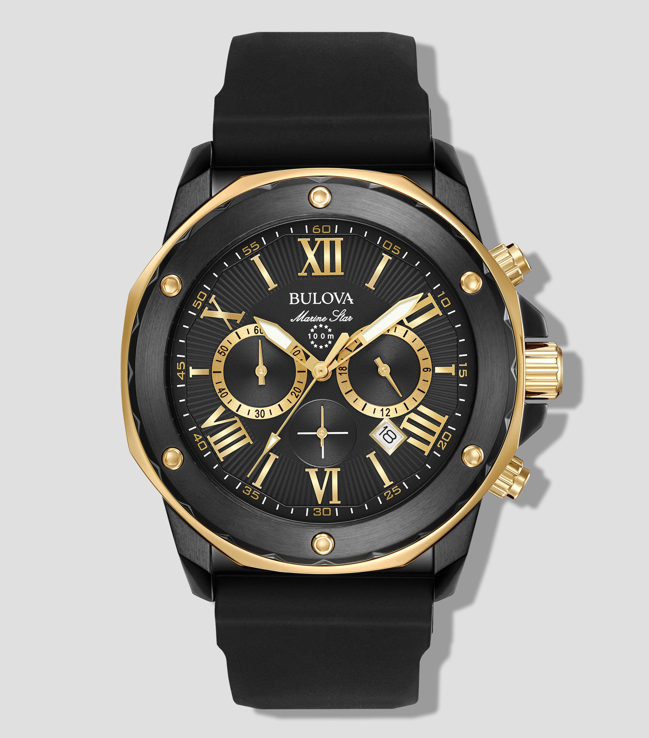 Reloj para Hombre Marine Star Casual, Negro, Dorado