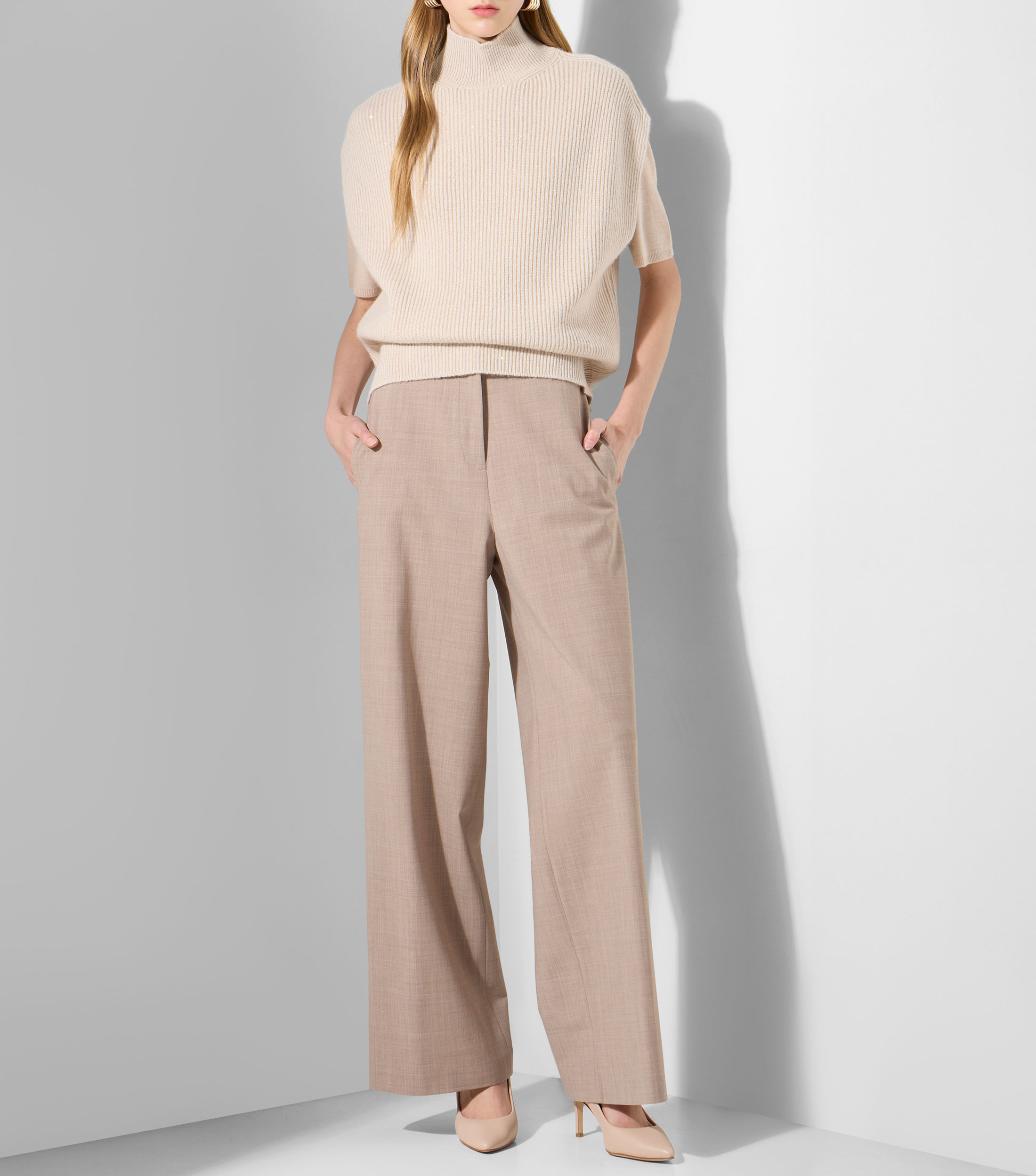 Chaleco cuello alto Mujer