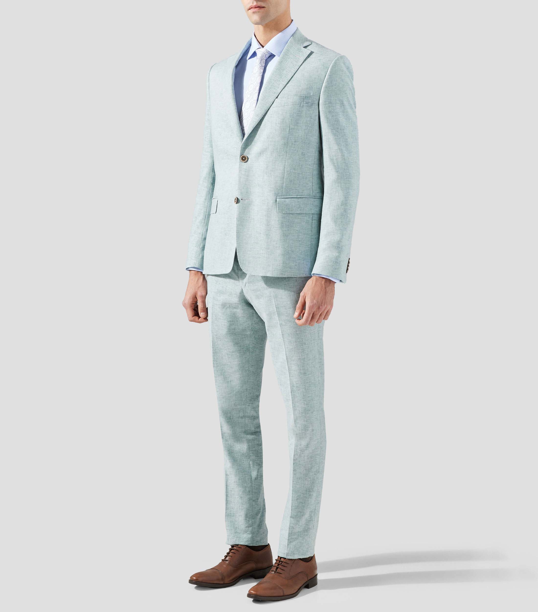 Traje de corte slim liso Hombre