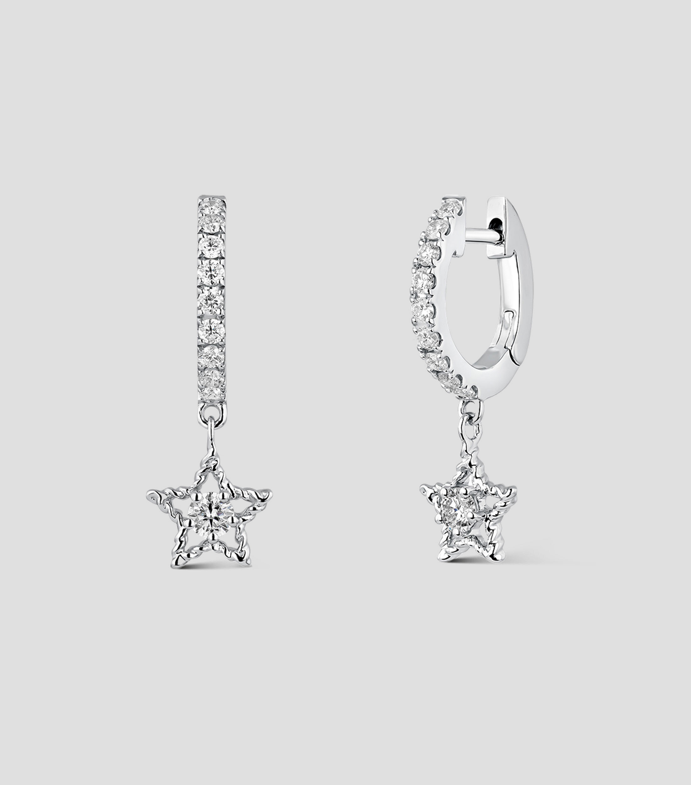 Pendientes en oro blanco 18 Kilates Grace Mujer