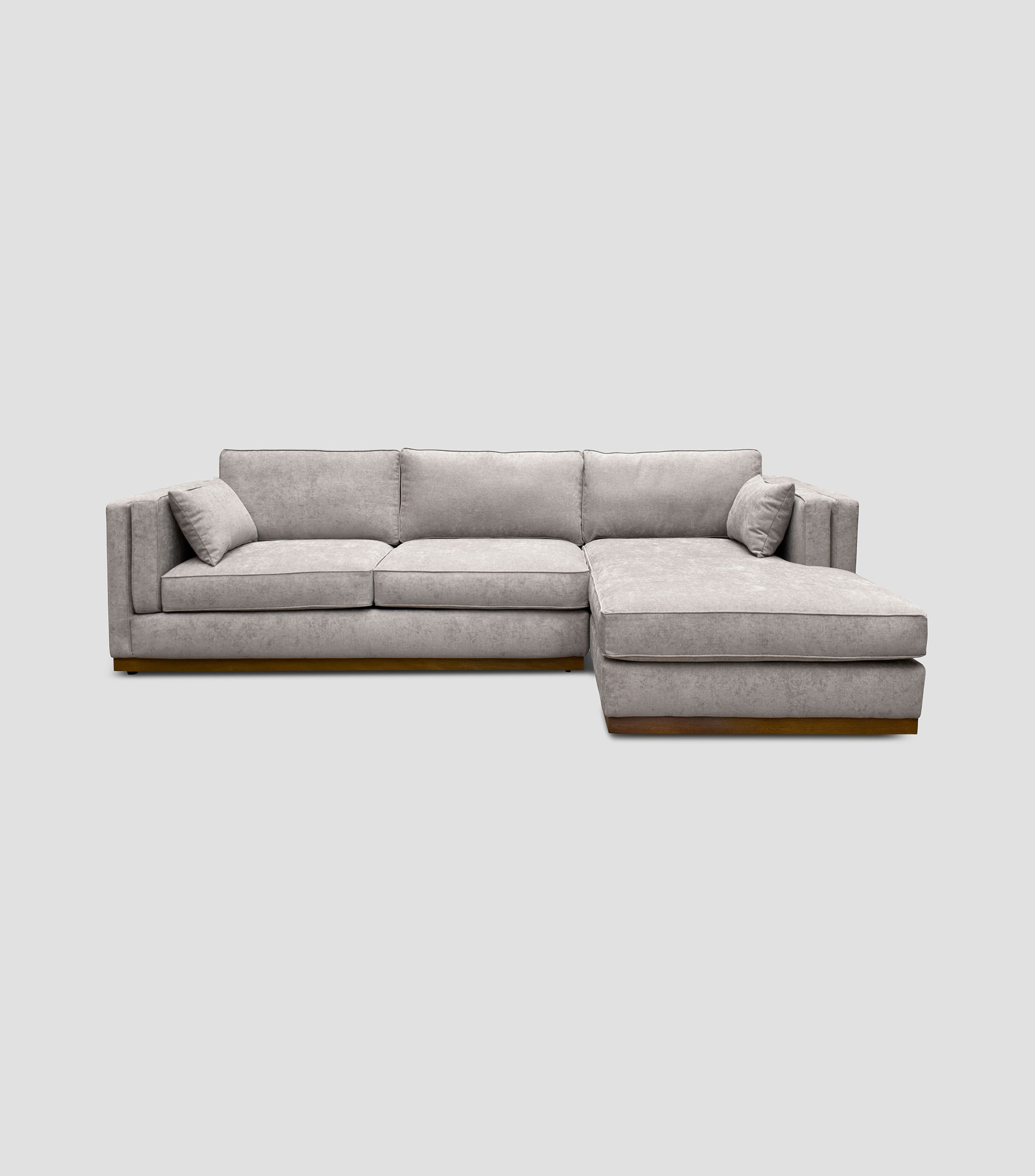 Sala modular derecha de 3 asientos Hayden Gris