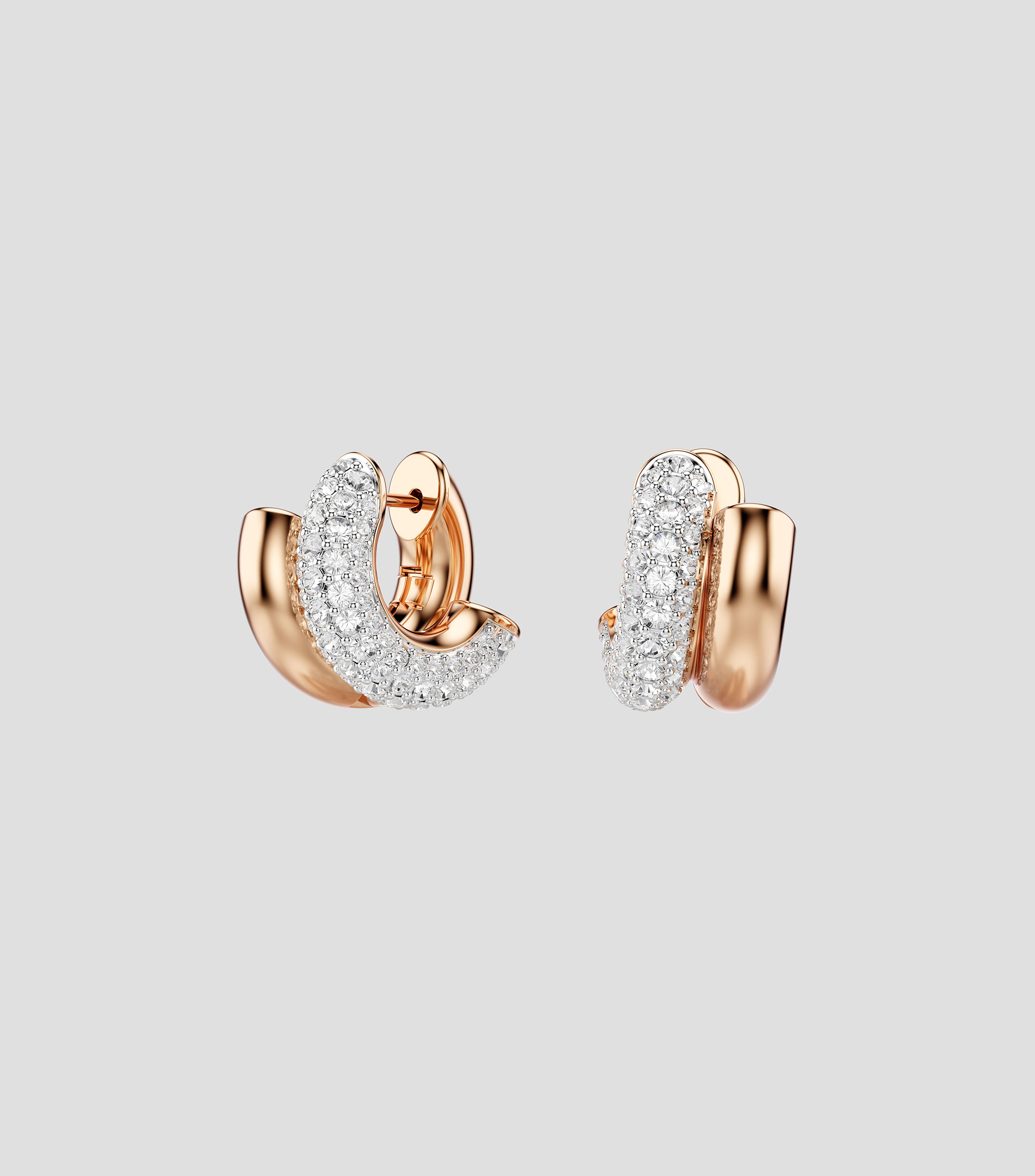 Pendientes Dextera Mini Hoop con cristal Swarovski Mujer
