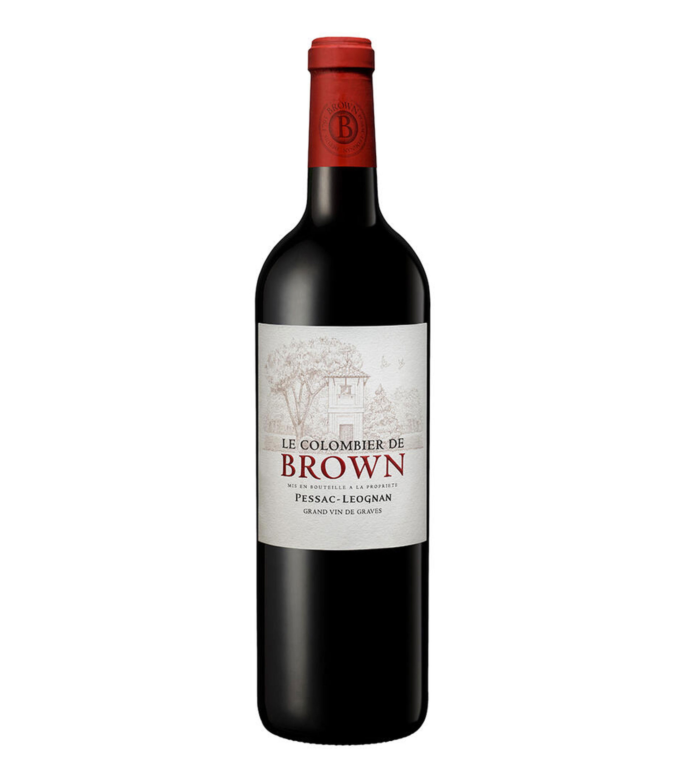 Vino tinto ensamble Le Colombier de Brown Pessac-Leognan, Francia, 750 ml
