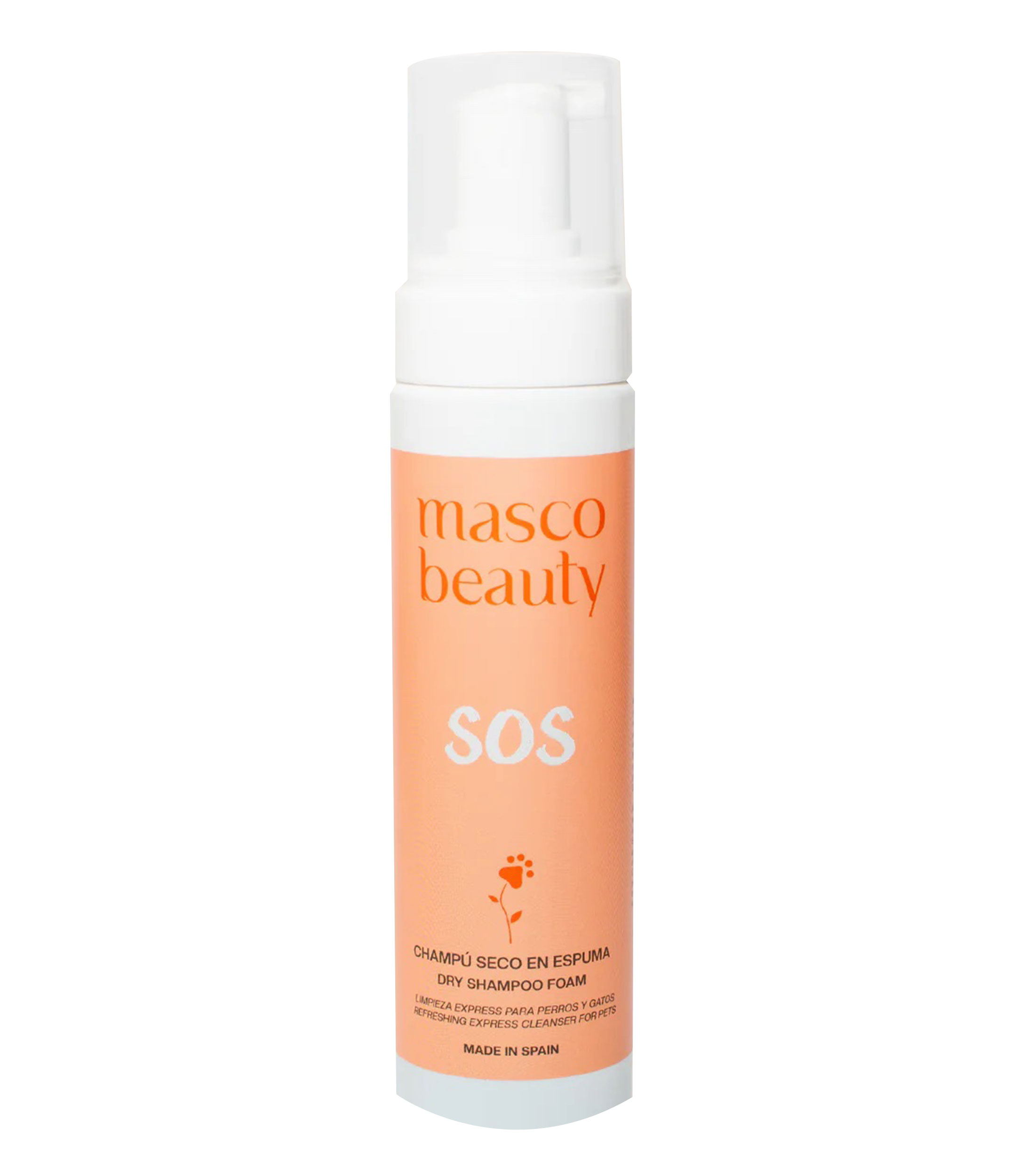 Shampoo Espuma En Seco SOS para Mascota, 200 ml