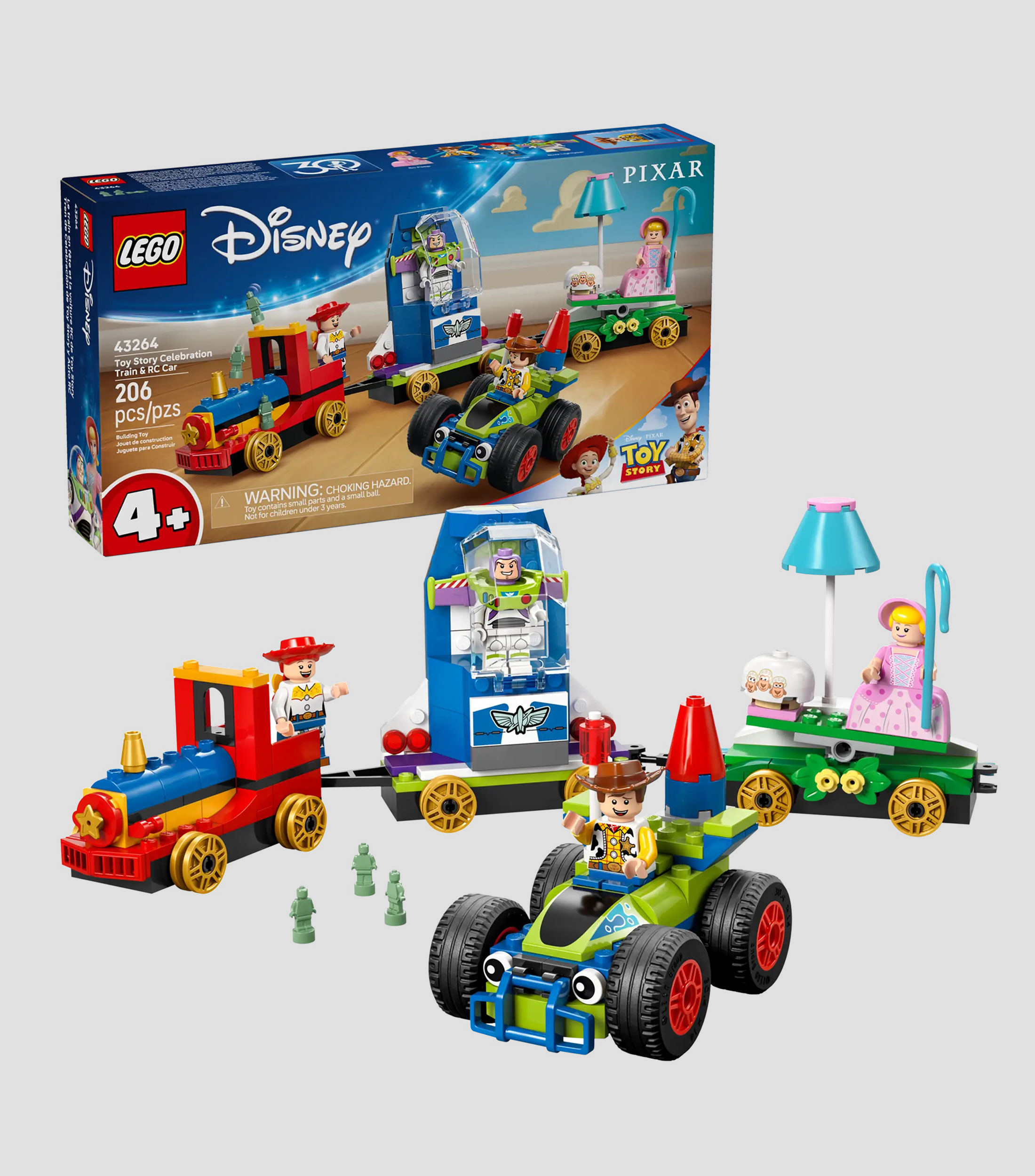 Lego Disney y Pixar Tren de Celebración de Toy Story y Auto RC 43264