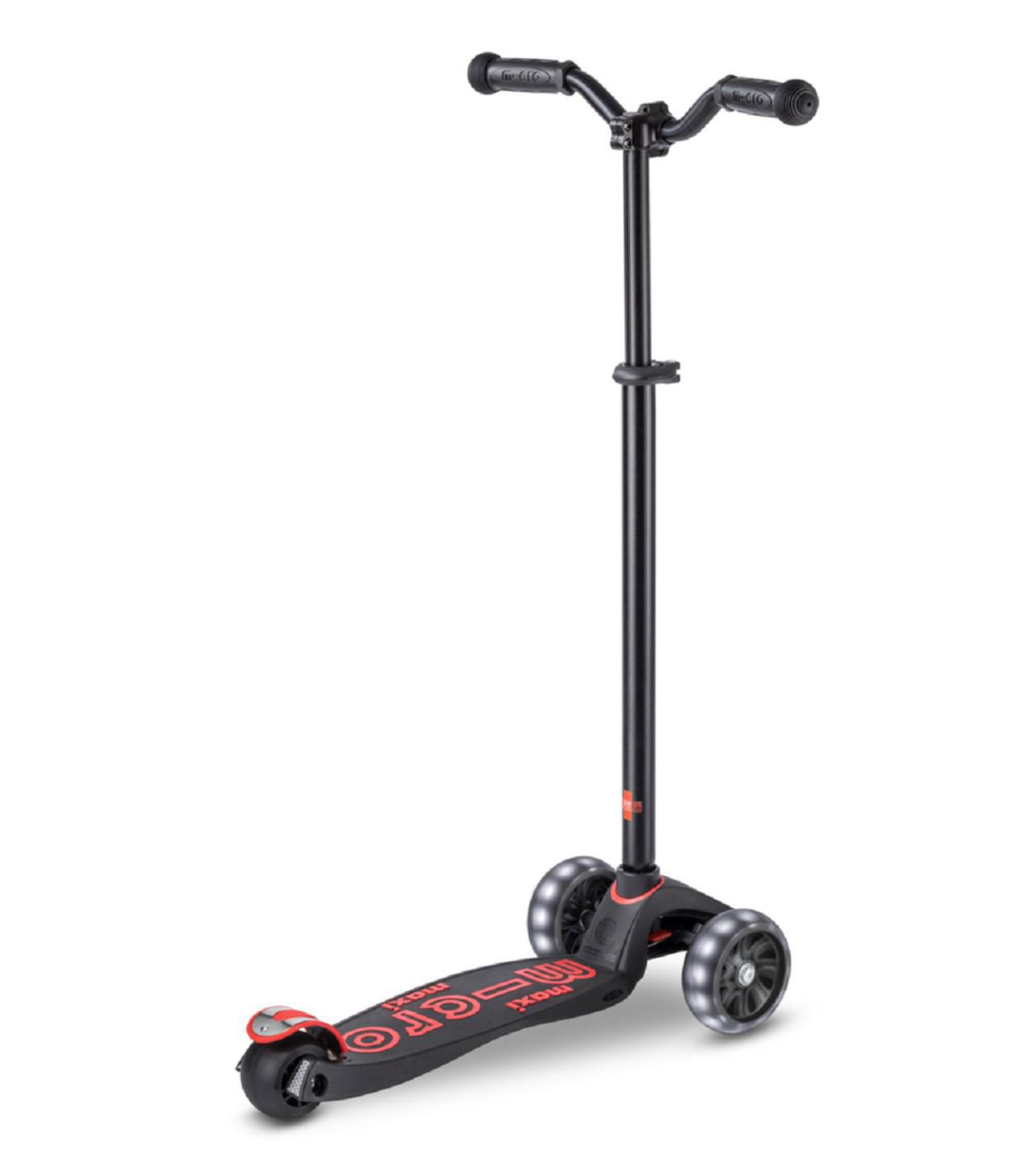 Scooter Maxi Micro Deluxe Pro LED Black Red