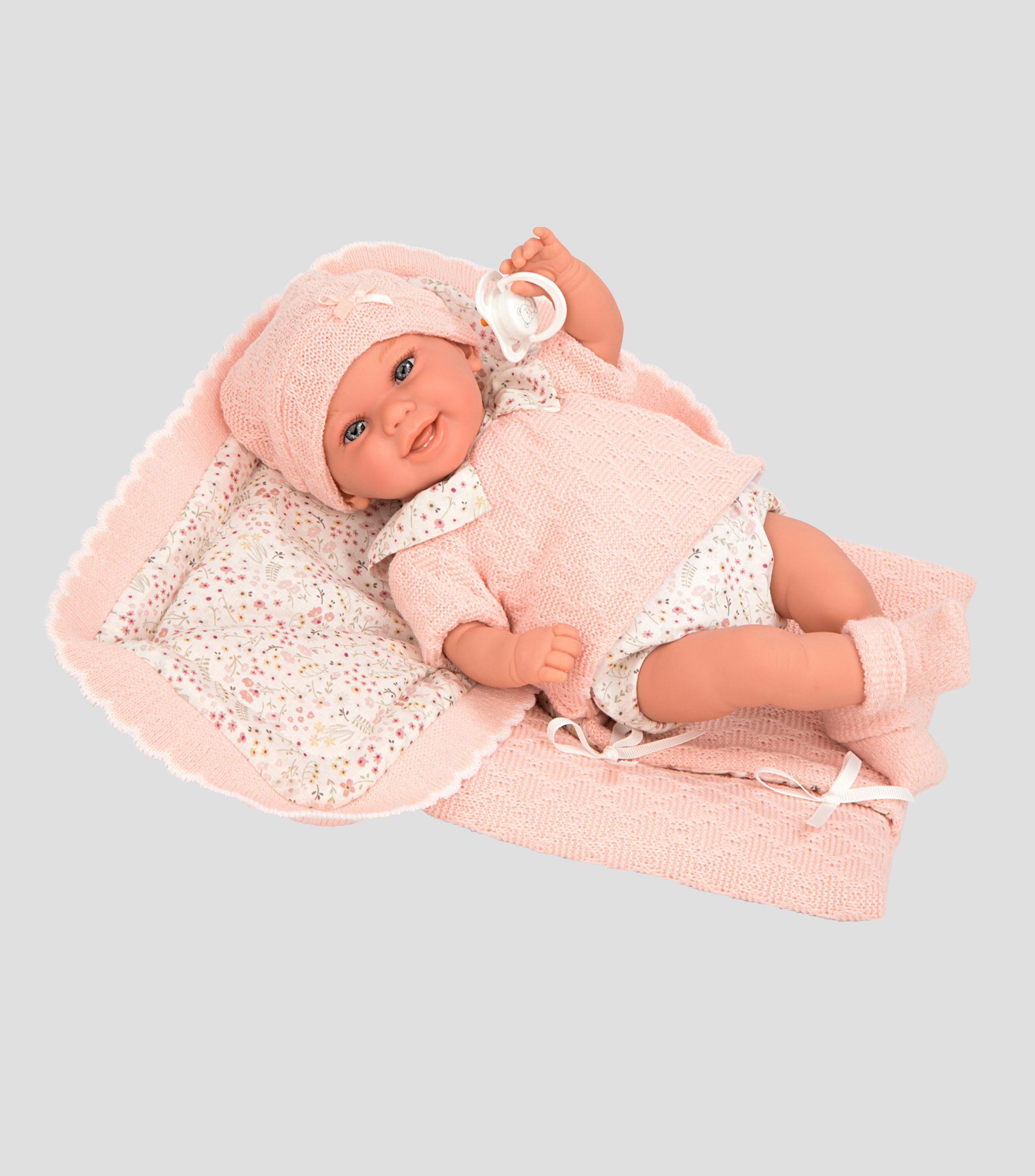Muñeca Bebé Reborn Elegance 35 cm Rosa con Manta