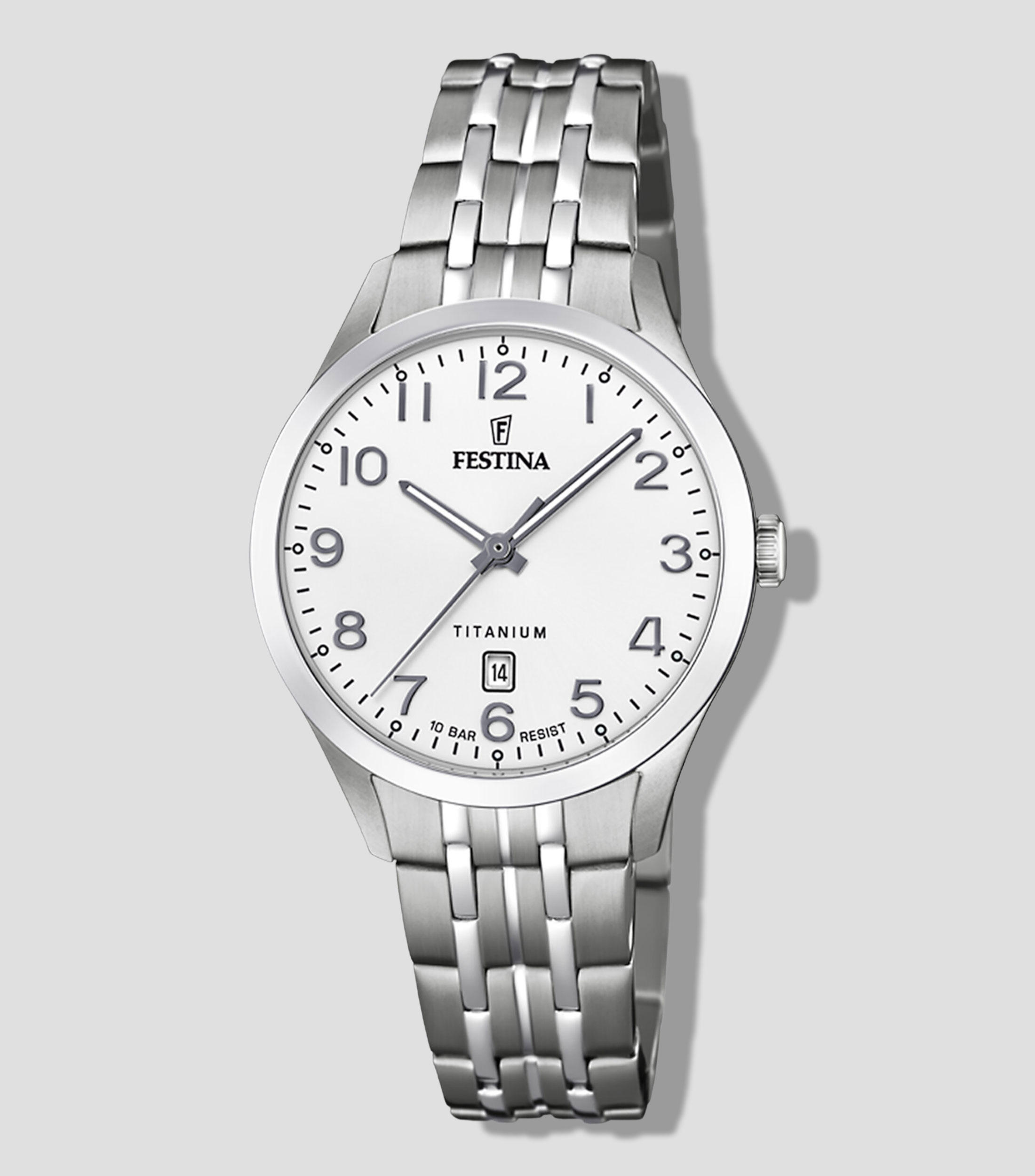 Reloj para Mujer Calendario Casual, Plateado