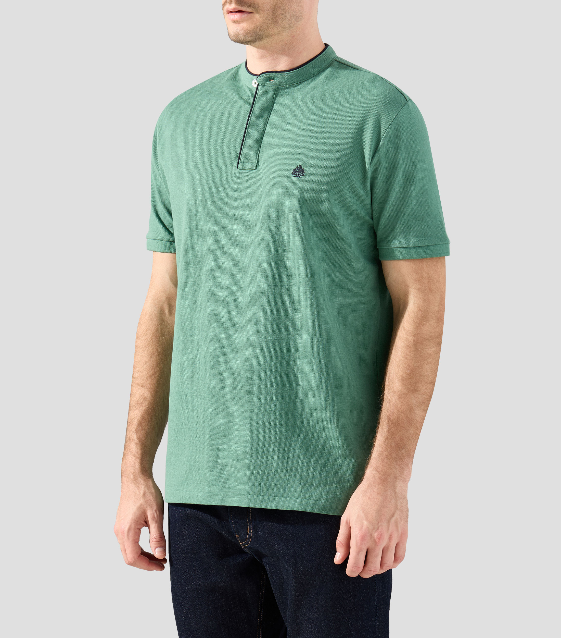 Playera Tipo Polo Manga Corta Diseño liso Hombre