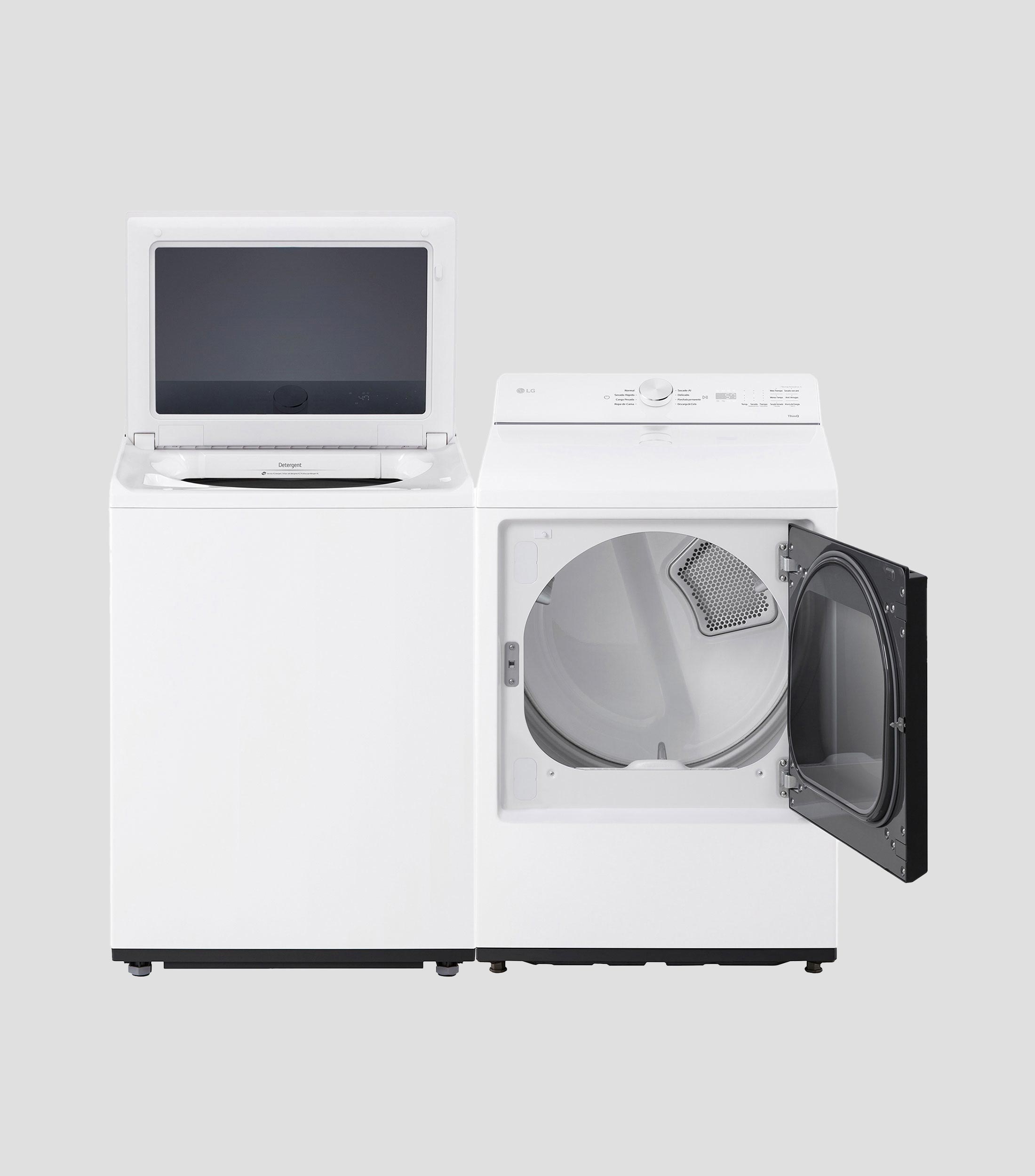 Combo Lavadora carga superior 23 Kg + Secadora carga frontal 22 Kg, blanco