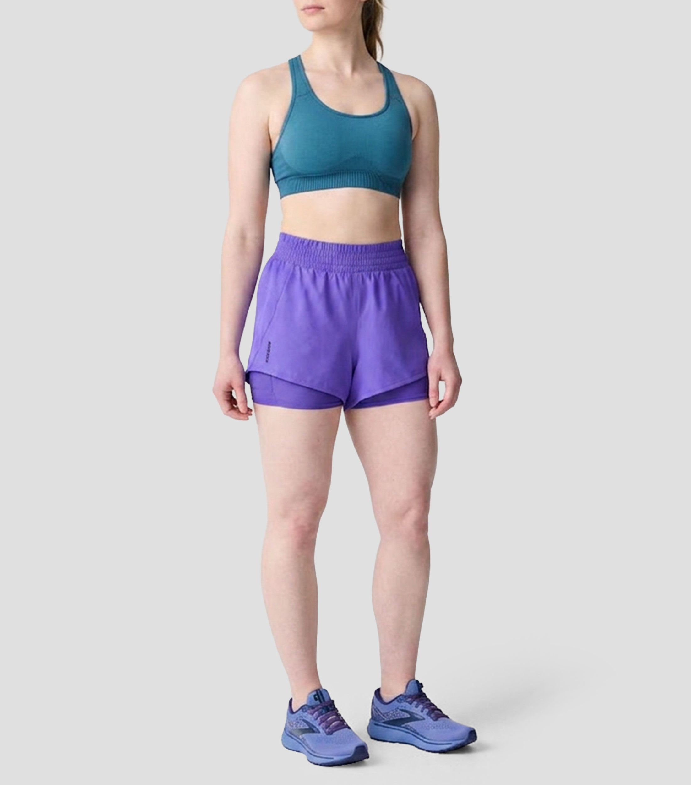 Short para correr violeta Mujer