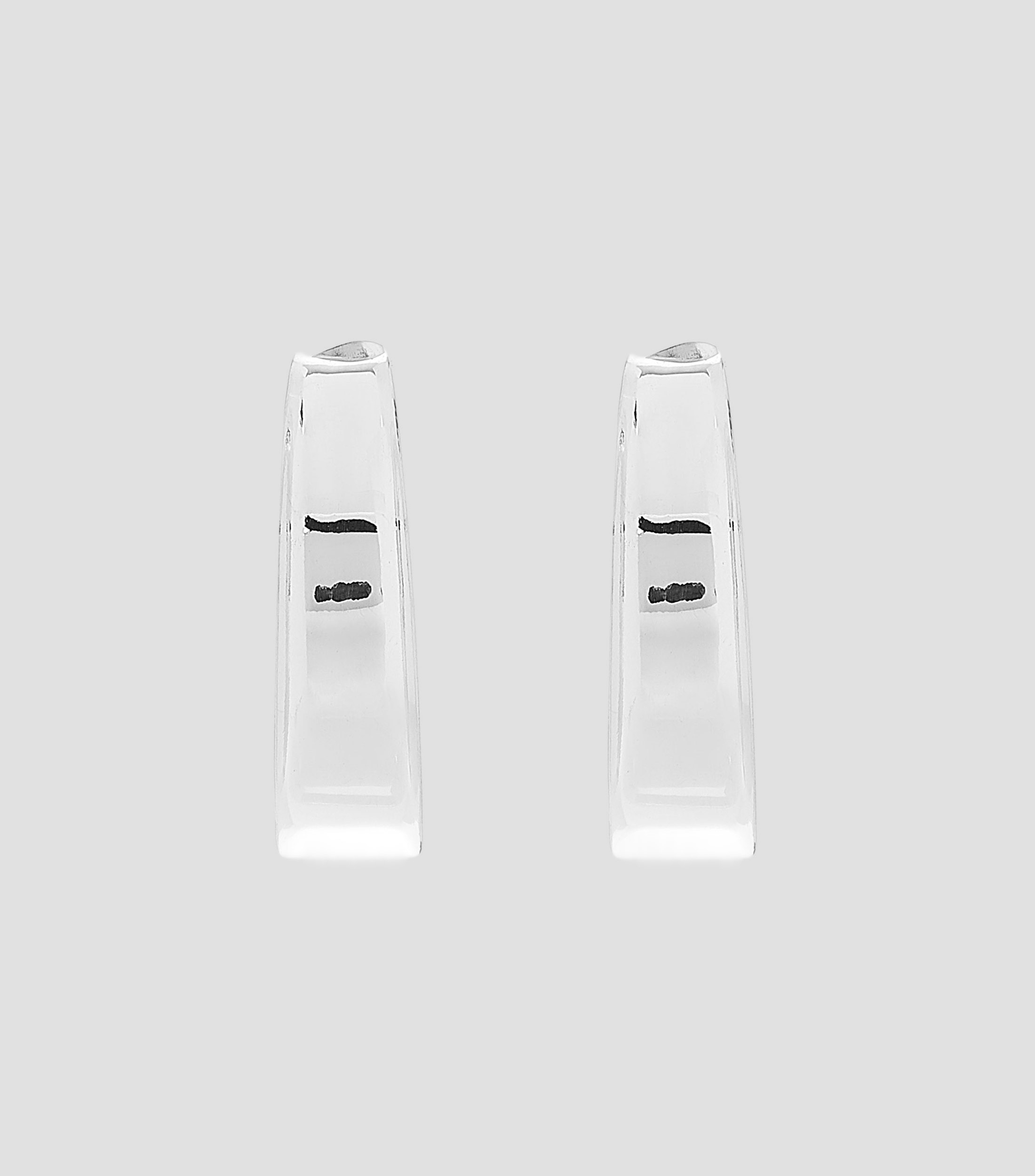 Arracadas en plata brillante Mujer