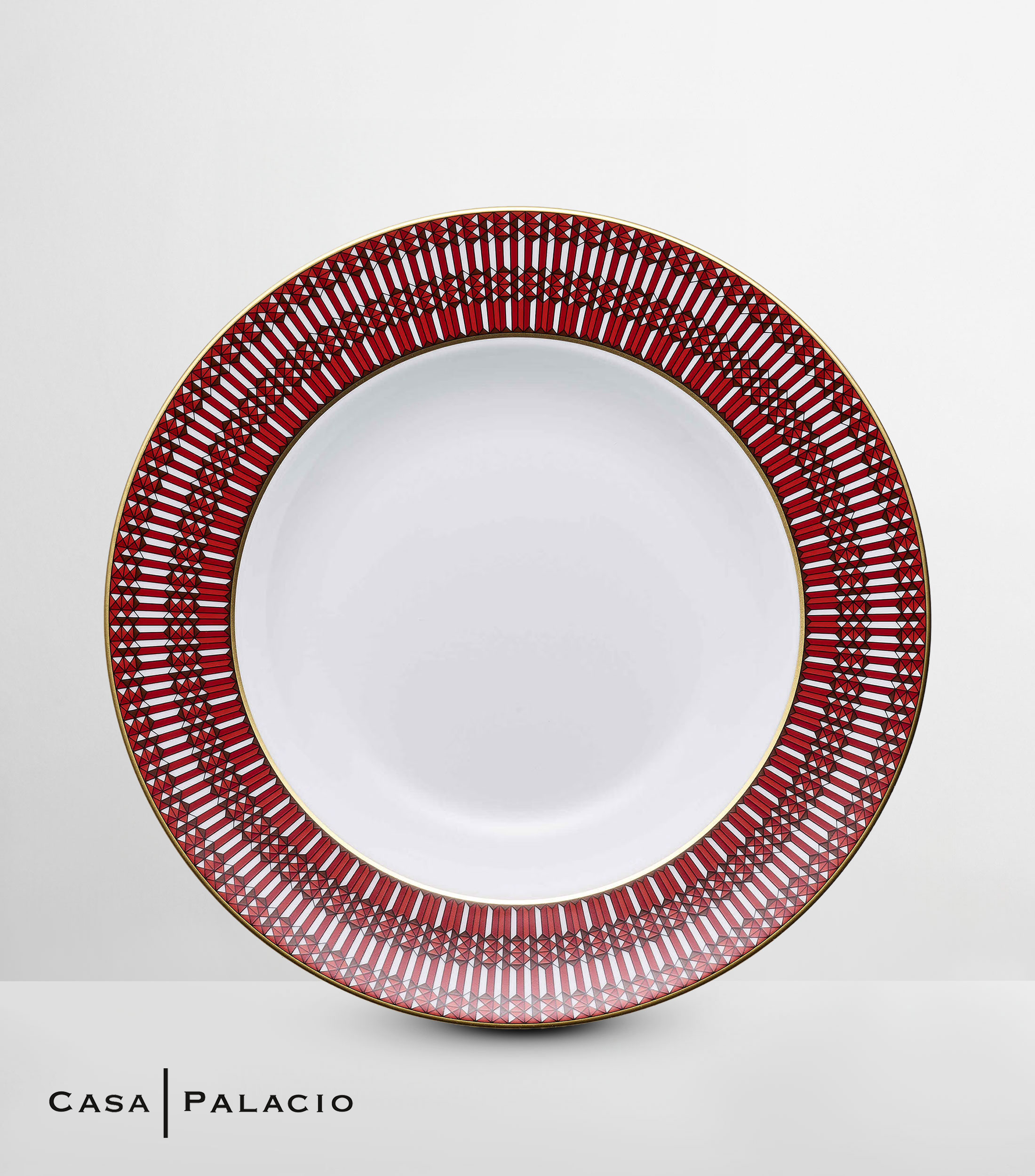 Plato para sopa Arcadia con microdiseños