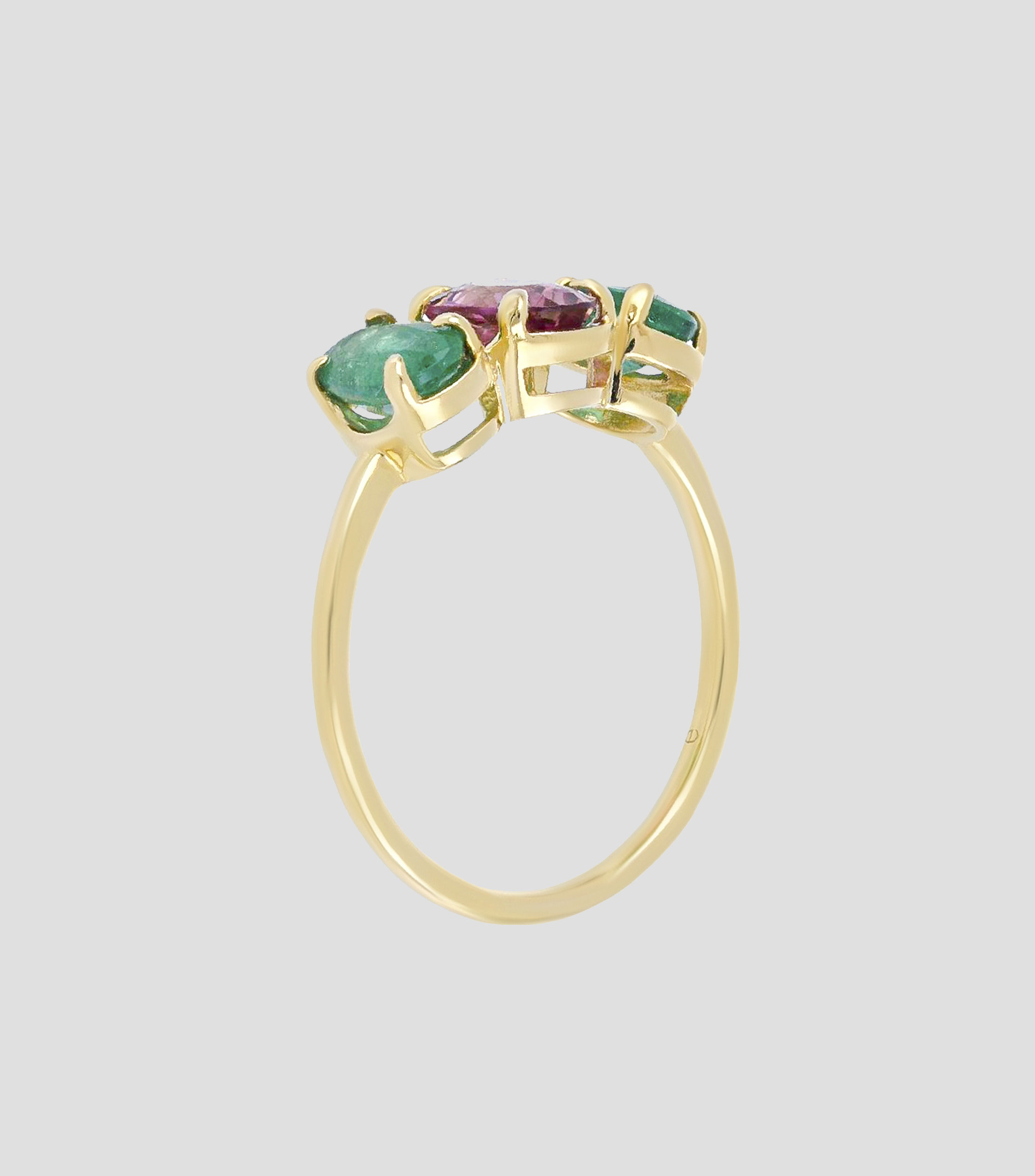 Anillo Uned en oro amarillo de 18 Kts Mujer