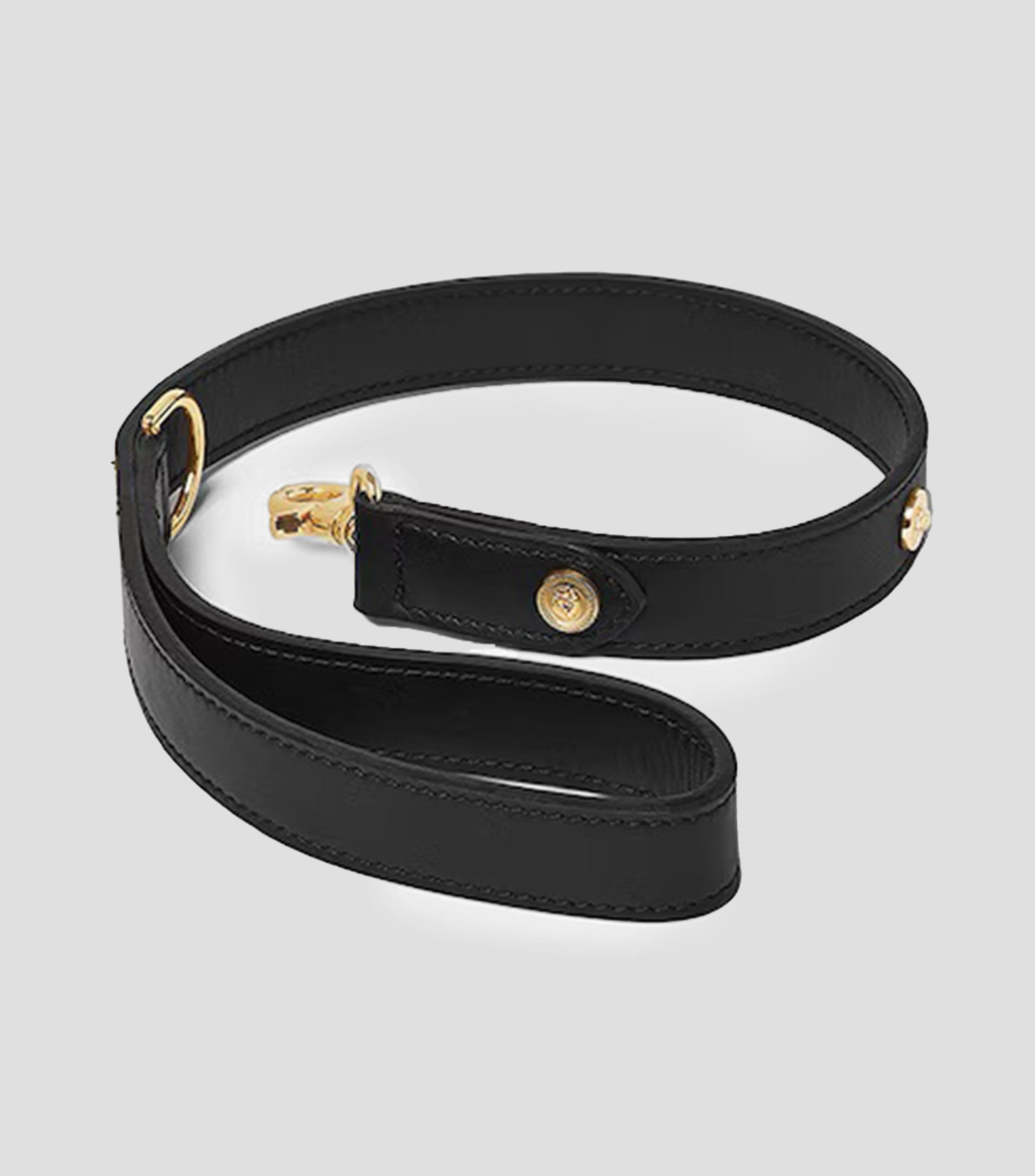 Correa para perro en piel Icon negro