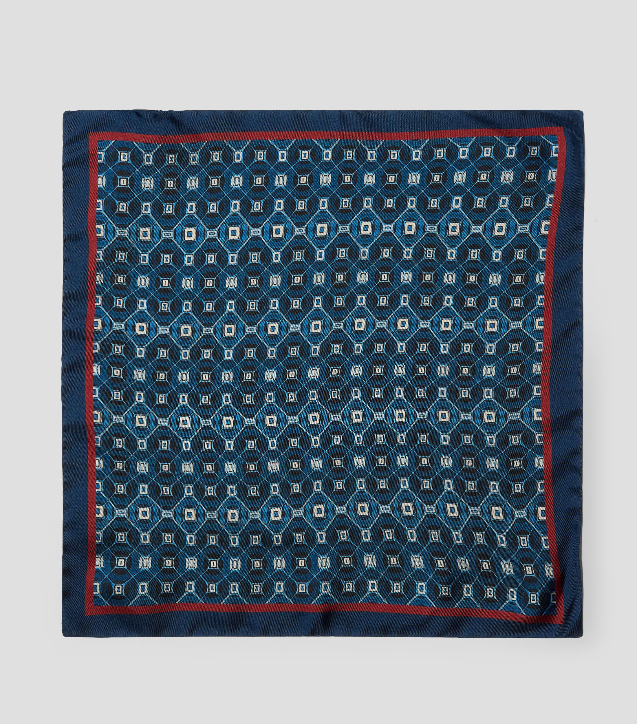 Pañuelo en seda multicolor con diseño estampado Hombre