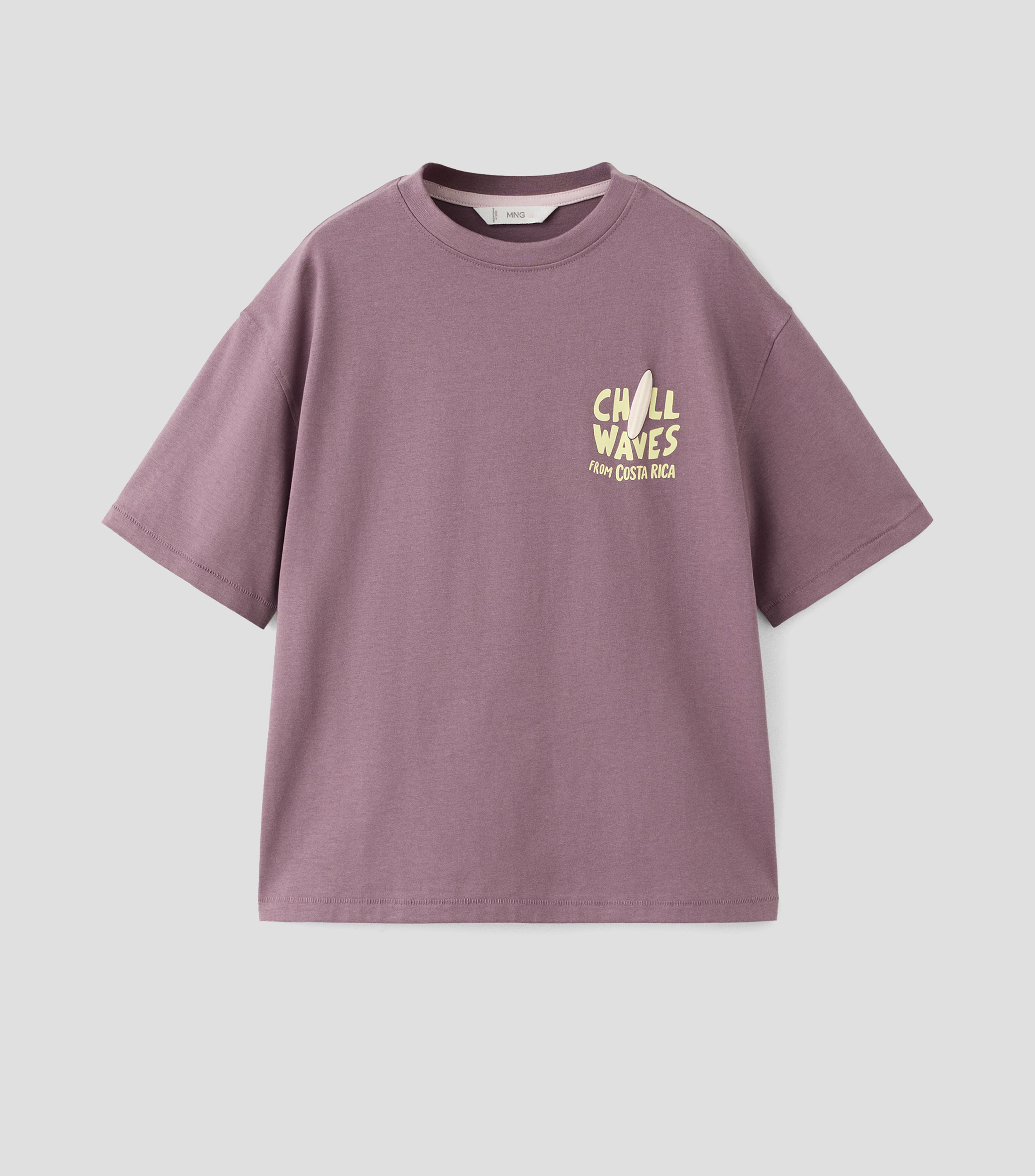 Playera cuello redondo manga corta estampada Niño