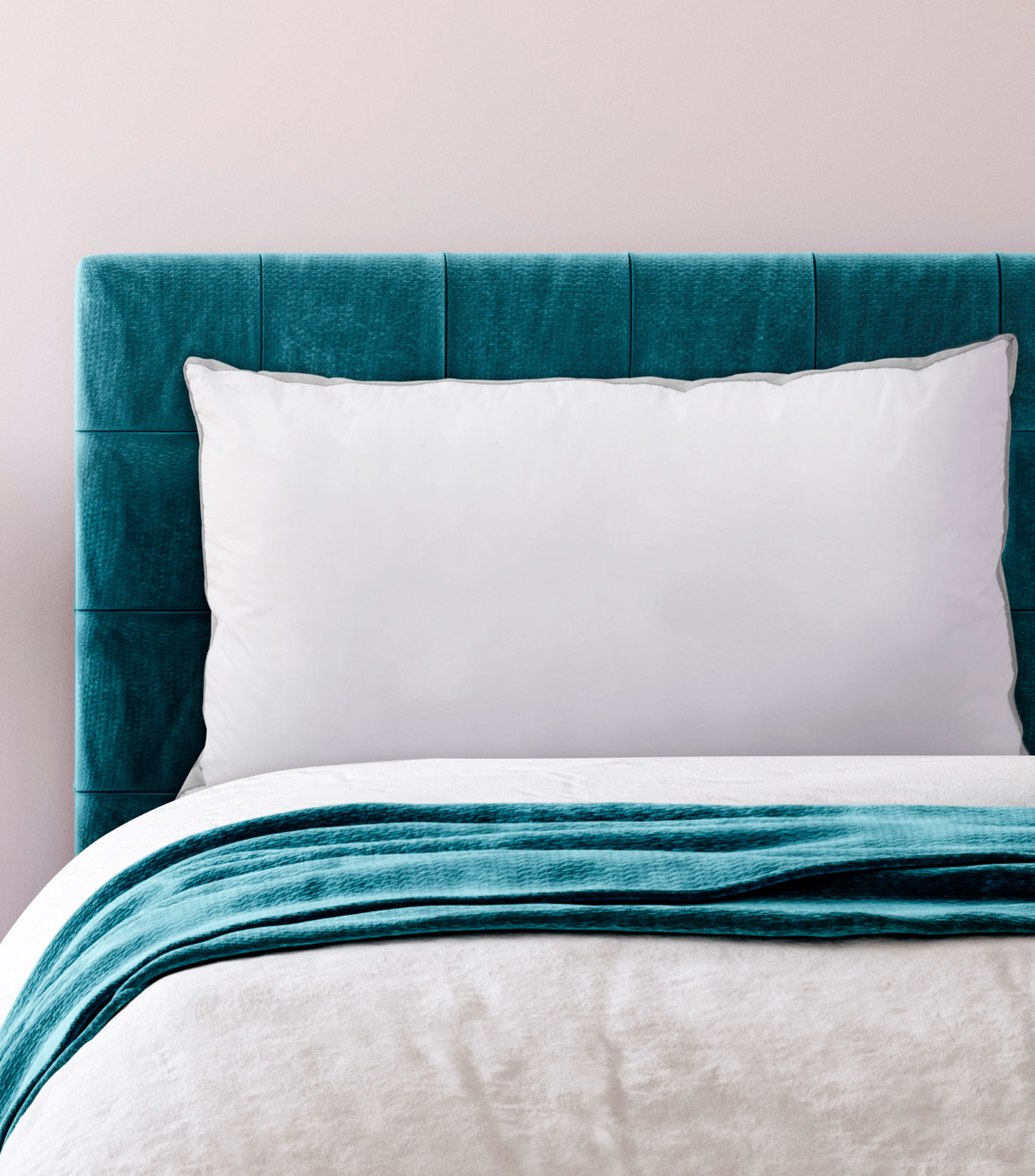 Almohada King Size Down Gel Confort Suave Boutique, Blanca