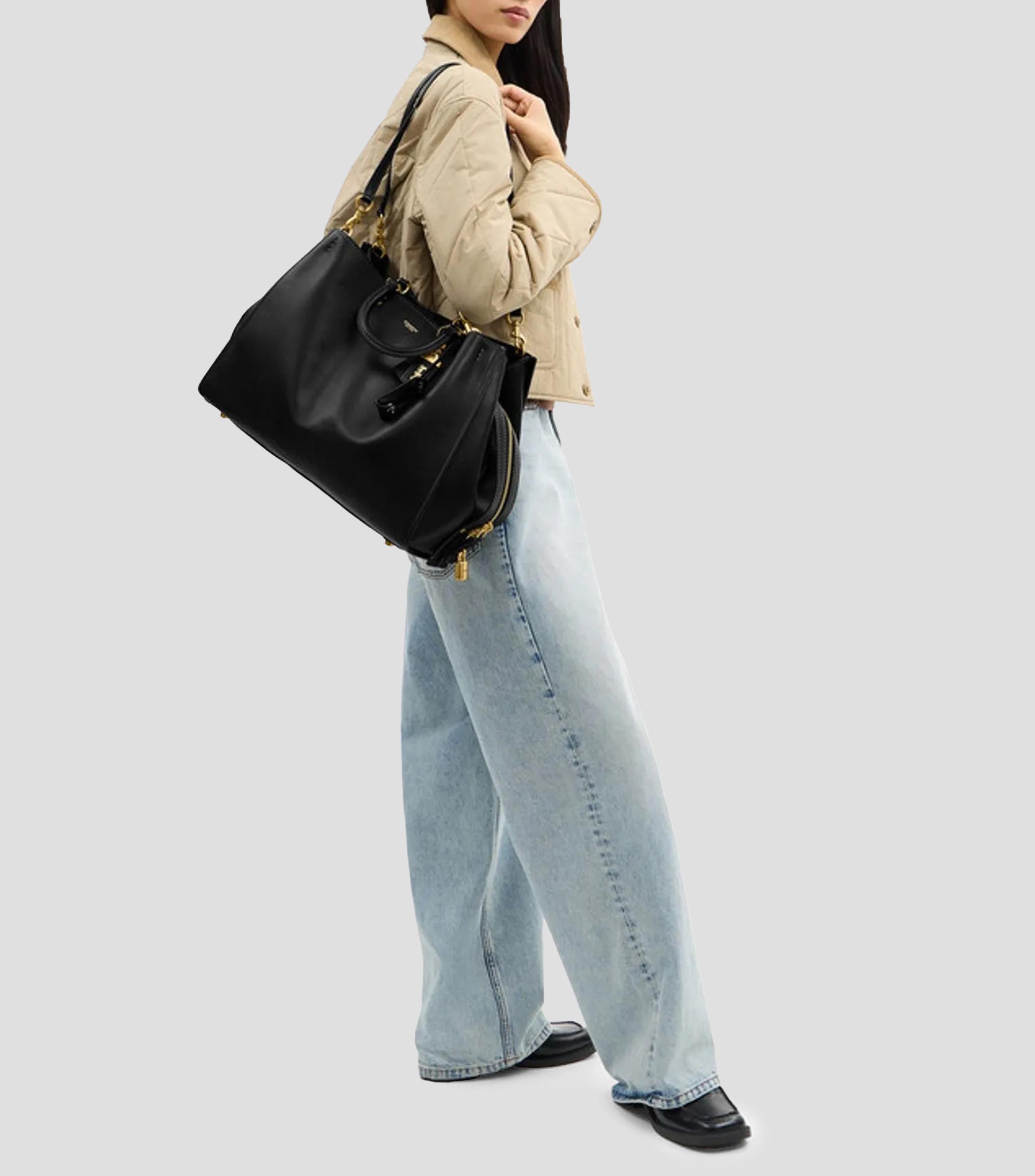 Bolsa shoulder en piel Rogue 40 lisa Mujer