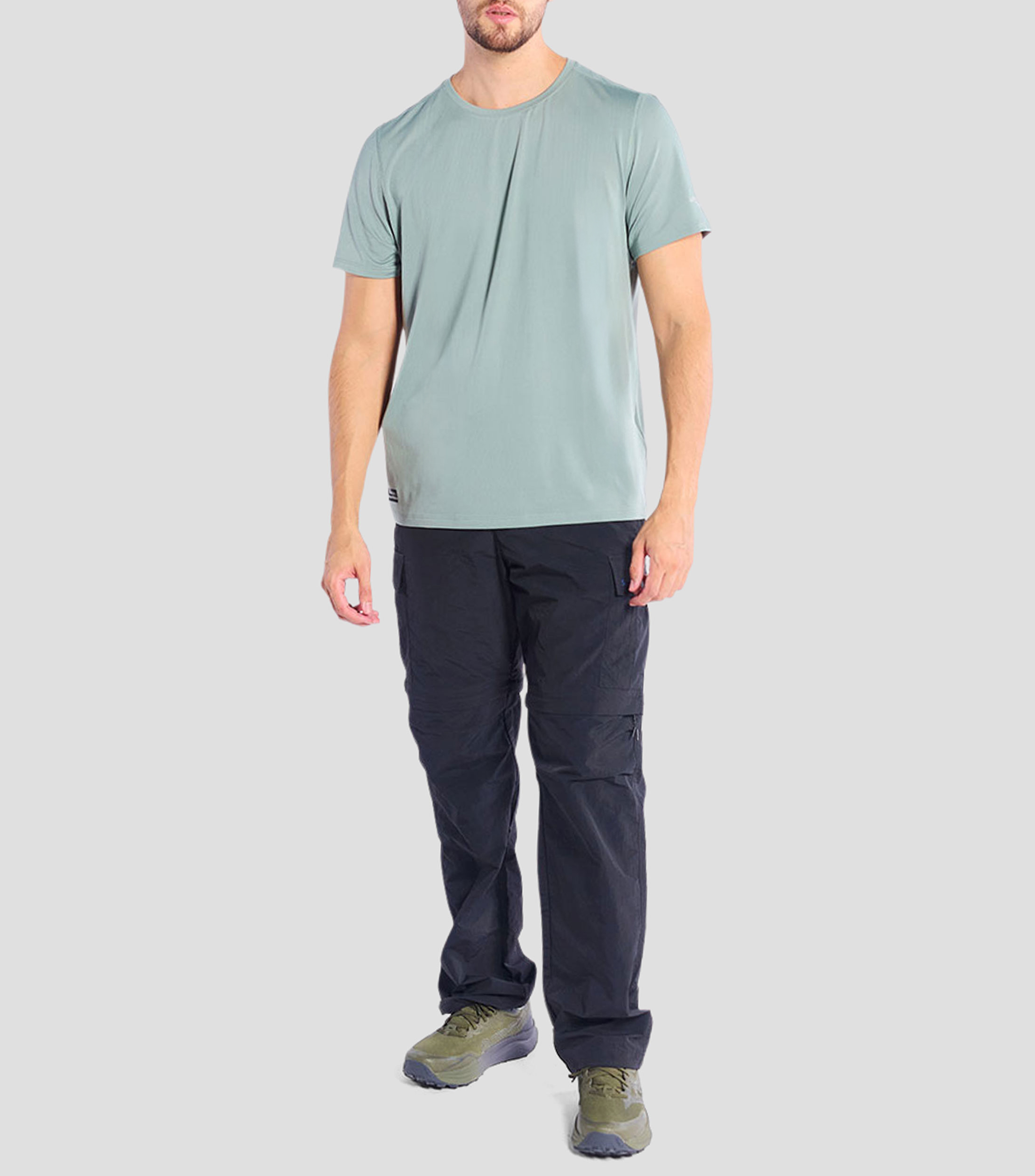 Playera para correr Endorphin cuello redondo manga corta con microdiseños Hombre