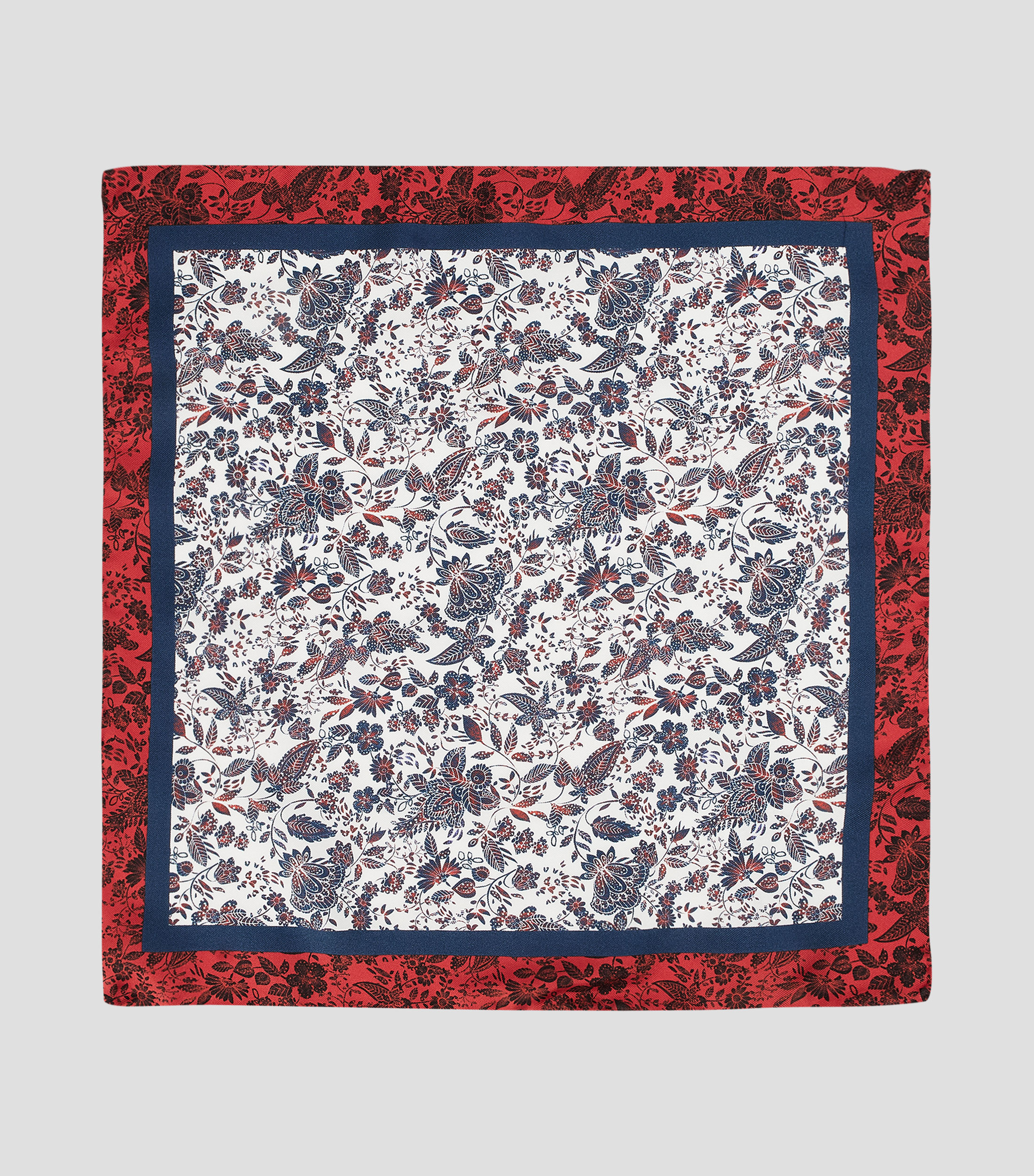 Pañuelo en seda multicolor estampado Hombre