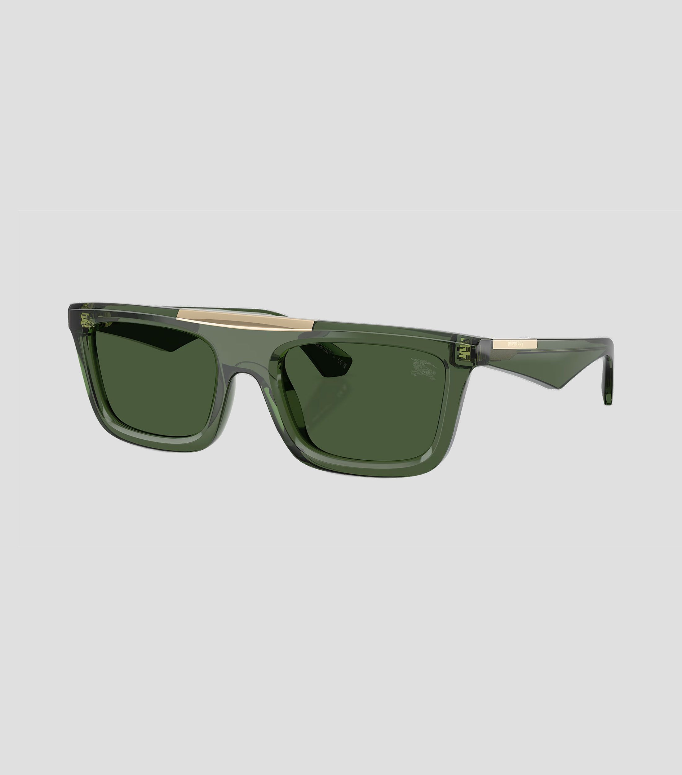 Lentes de sol rectangulares verdes Mujer