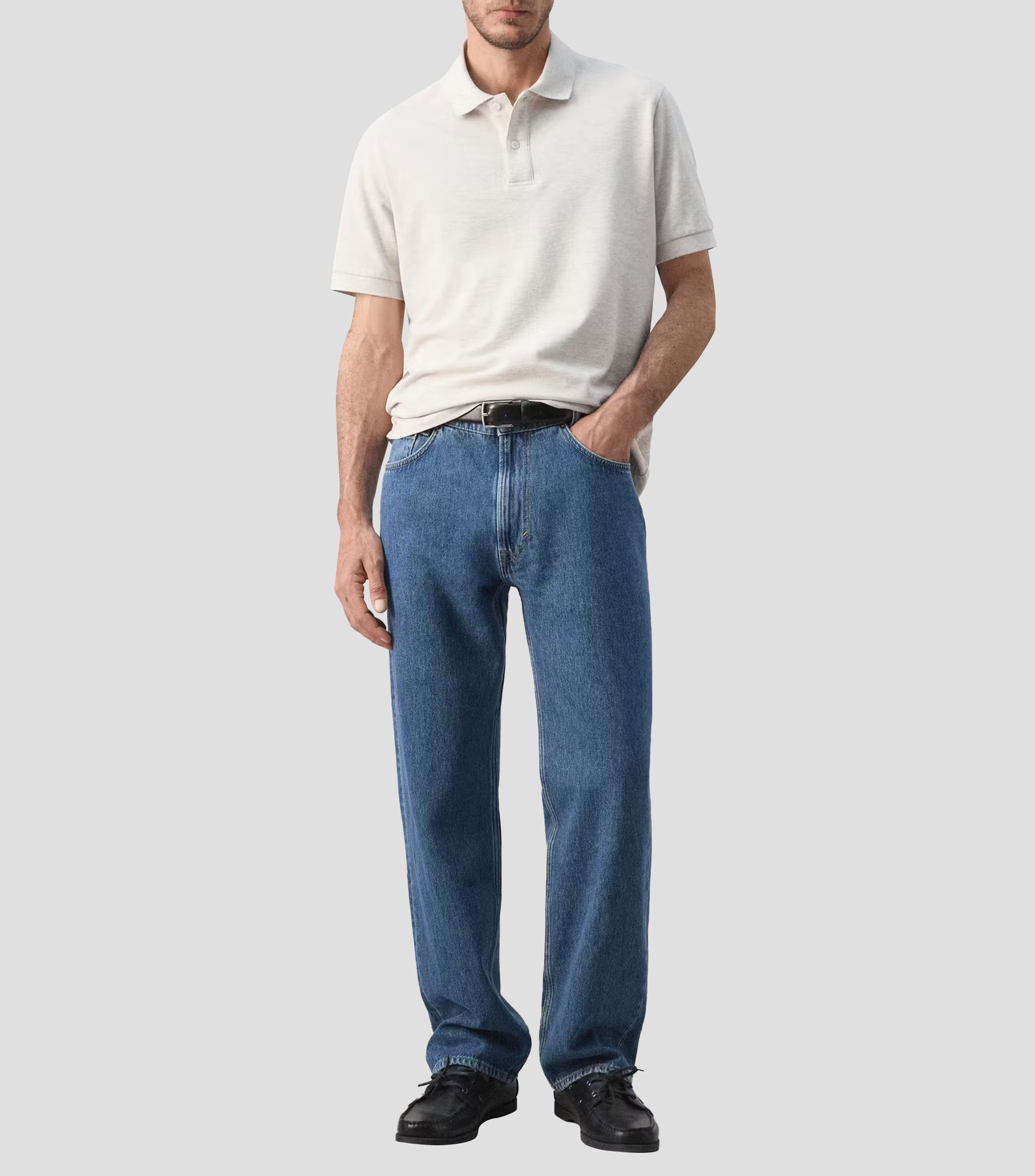 Playera tipo Polo manga corta liso Hombre