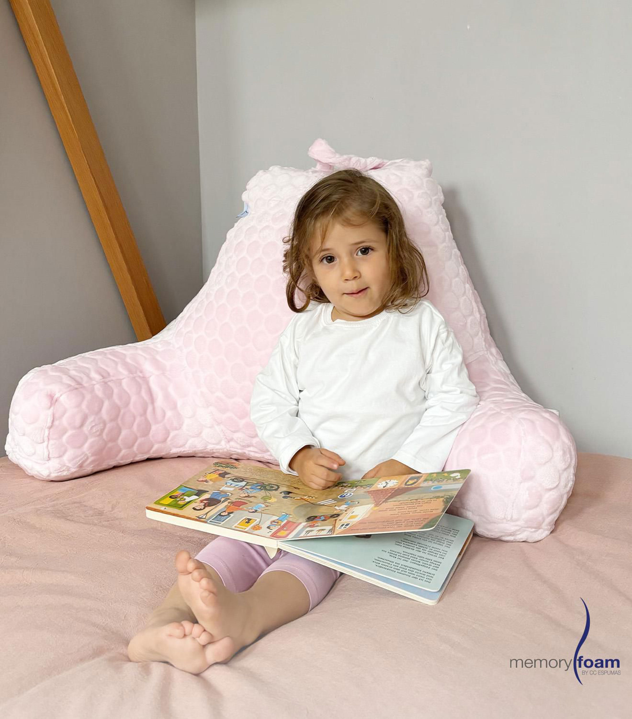 Almohada de lectura rosa Niños