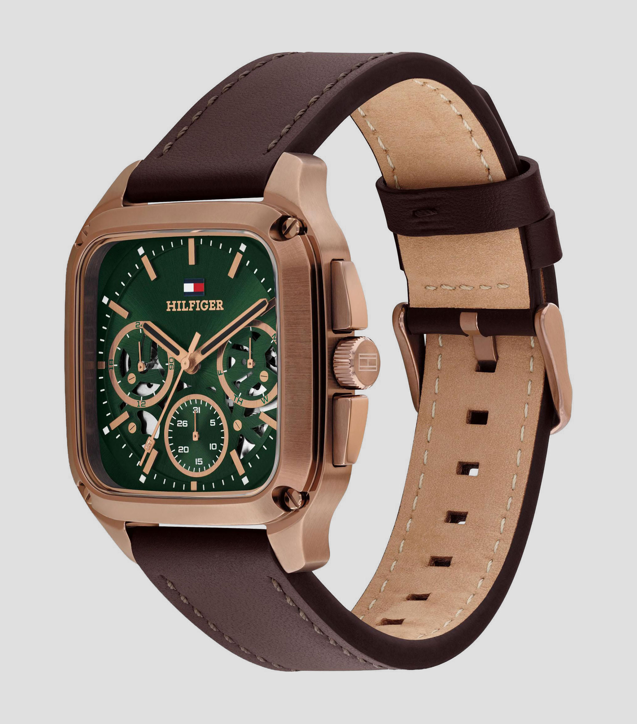 Reloj para hombre Herald casual Verde, Café