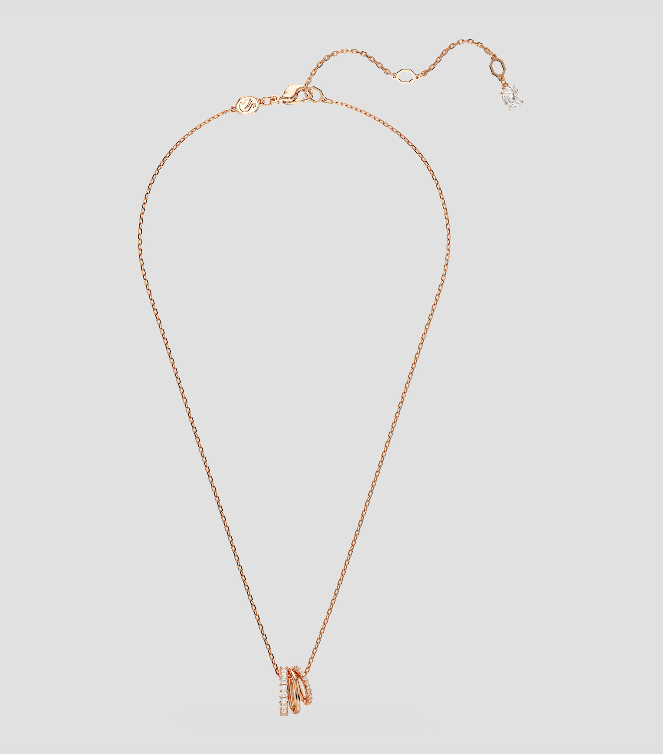 Collar con dijes de mini aros Mujer