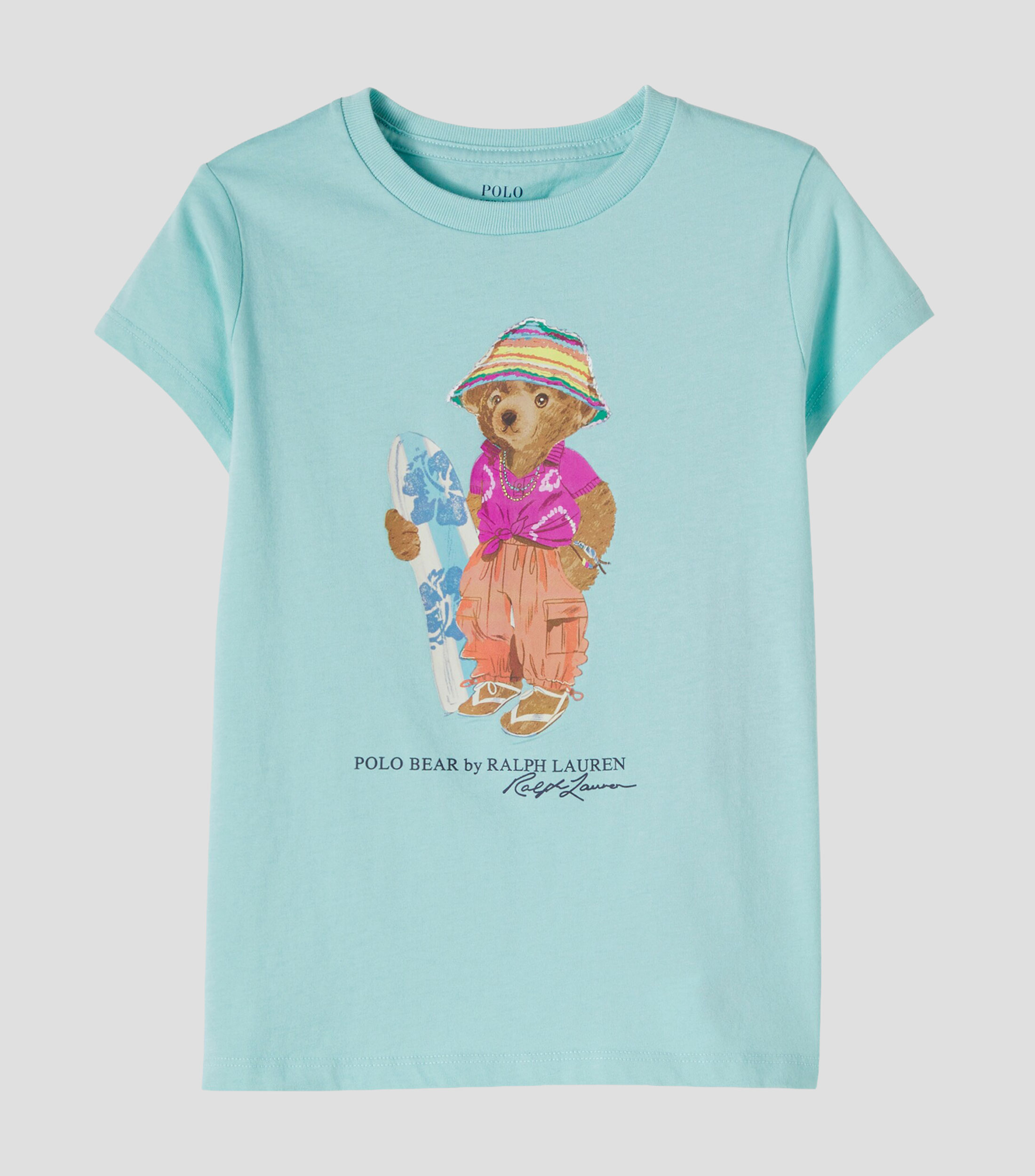 Playera cuello redondo manga corta estampada Niña