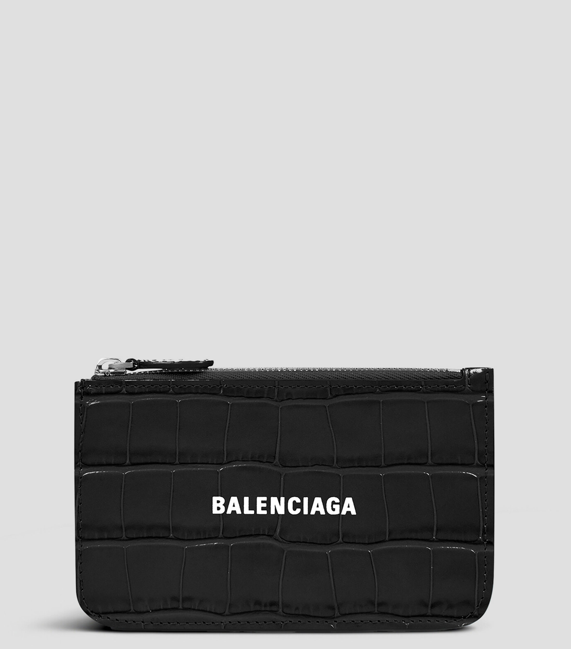 Monedero negro en piel Cash liso Unisex
