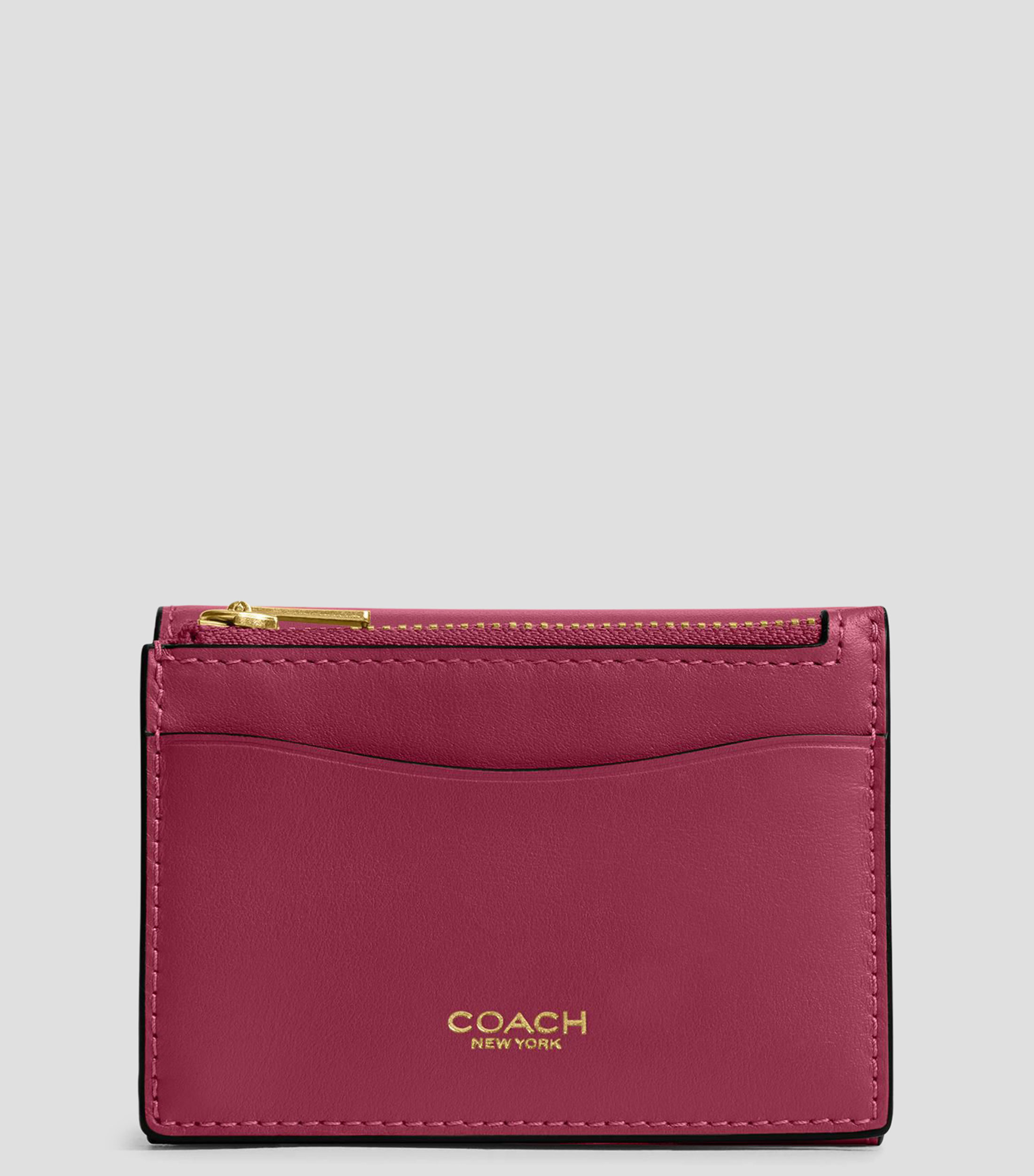 Cartera fucsia en piel Essential Card Holder Mujer