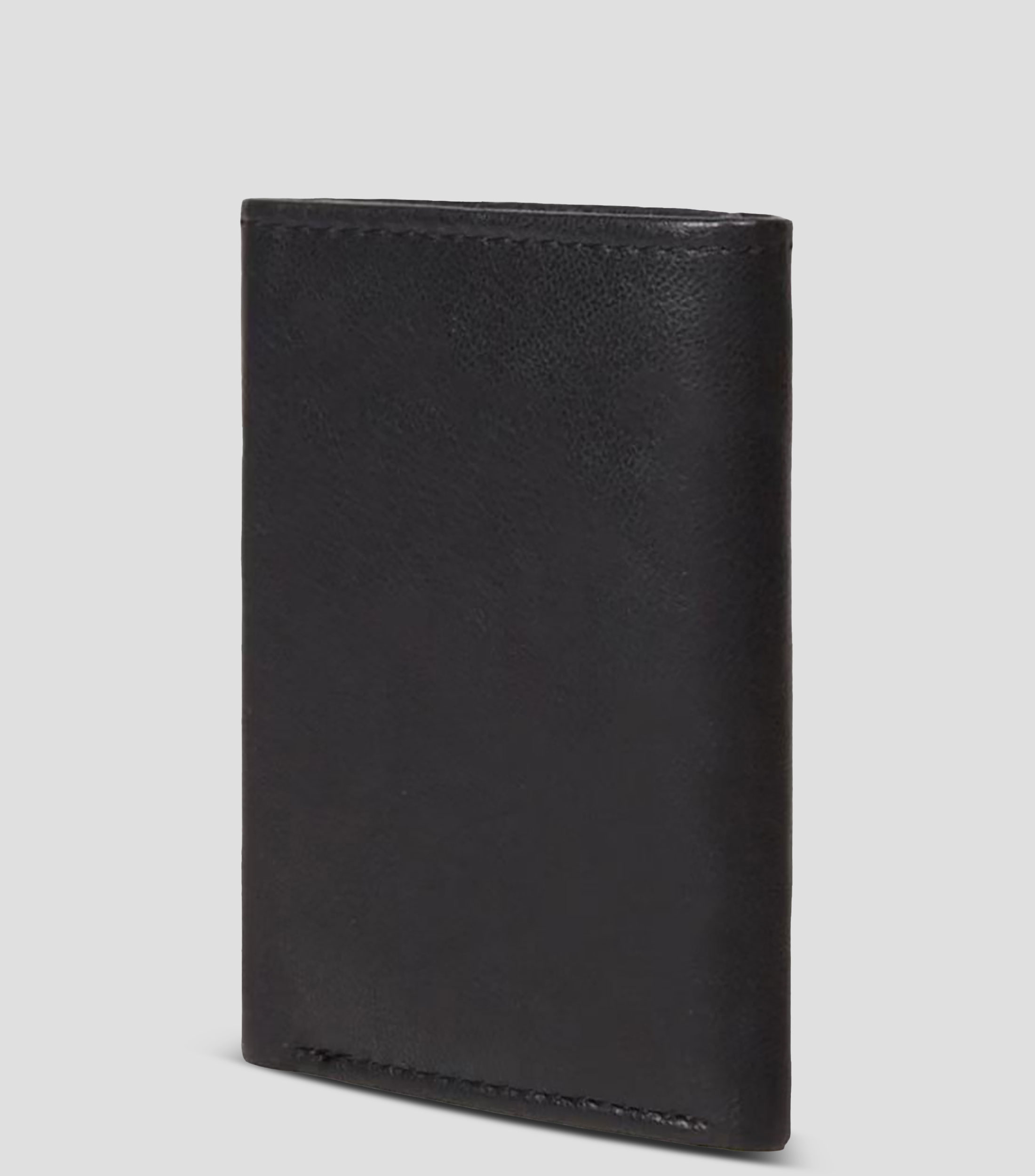 Cartera Triflod en piel lisa Hombre