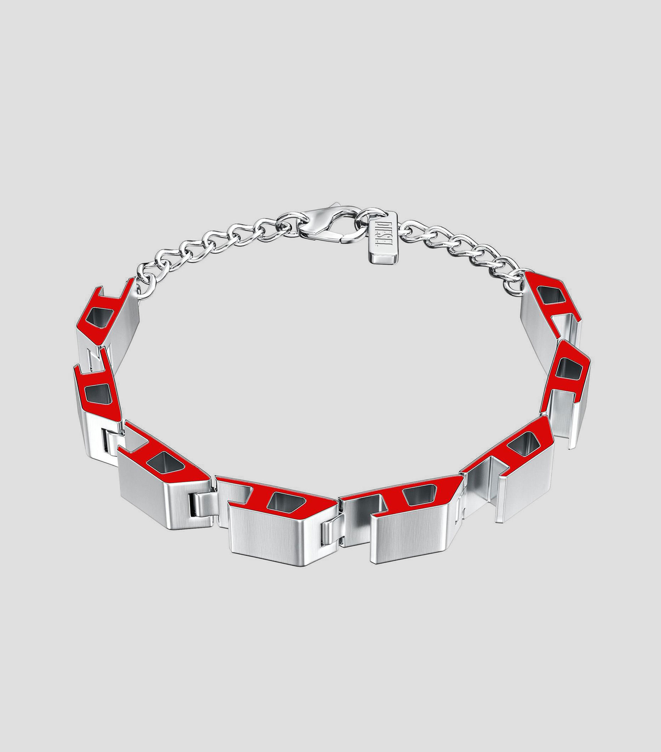Pulsera plateada D Logo Hombre