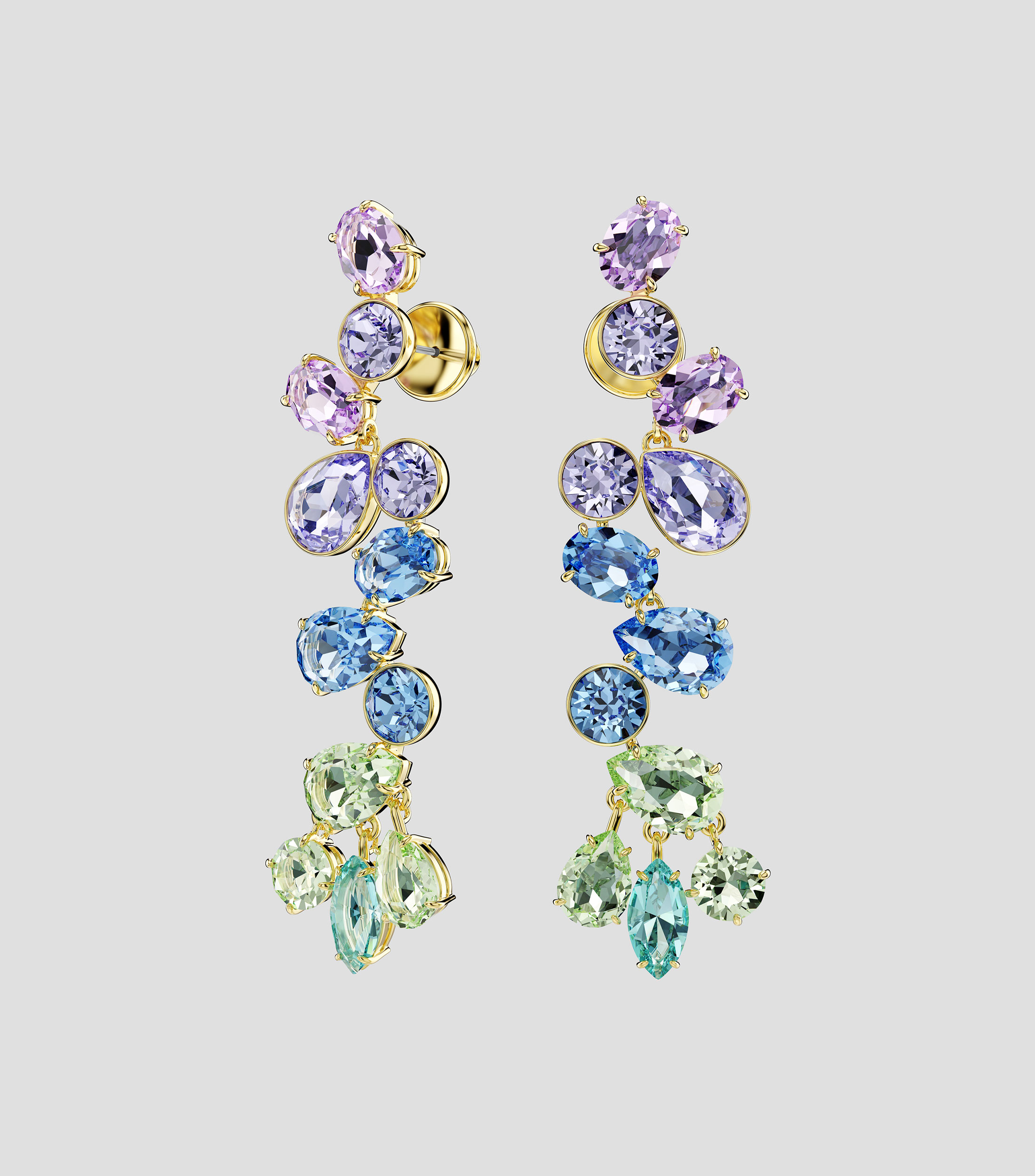 Pendientes Gema Long con cristal Swarovski Mujer