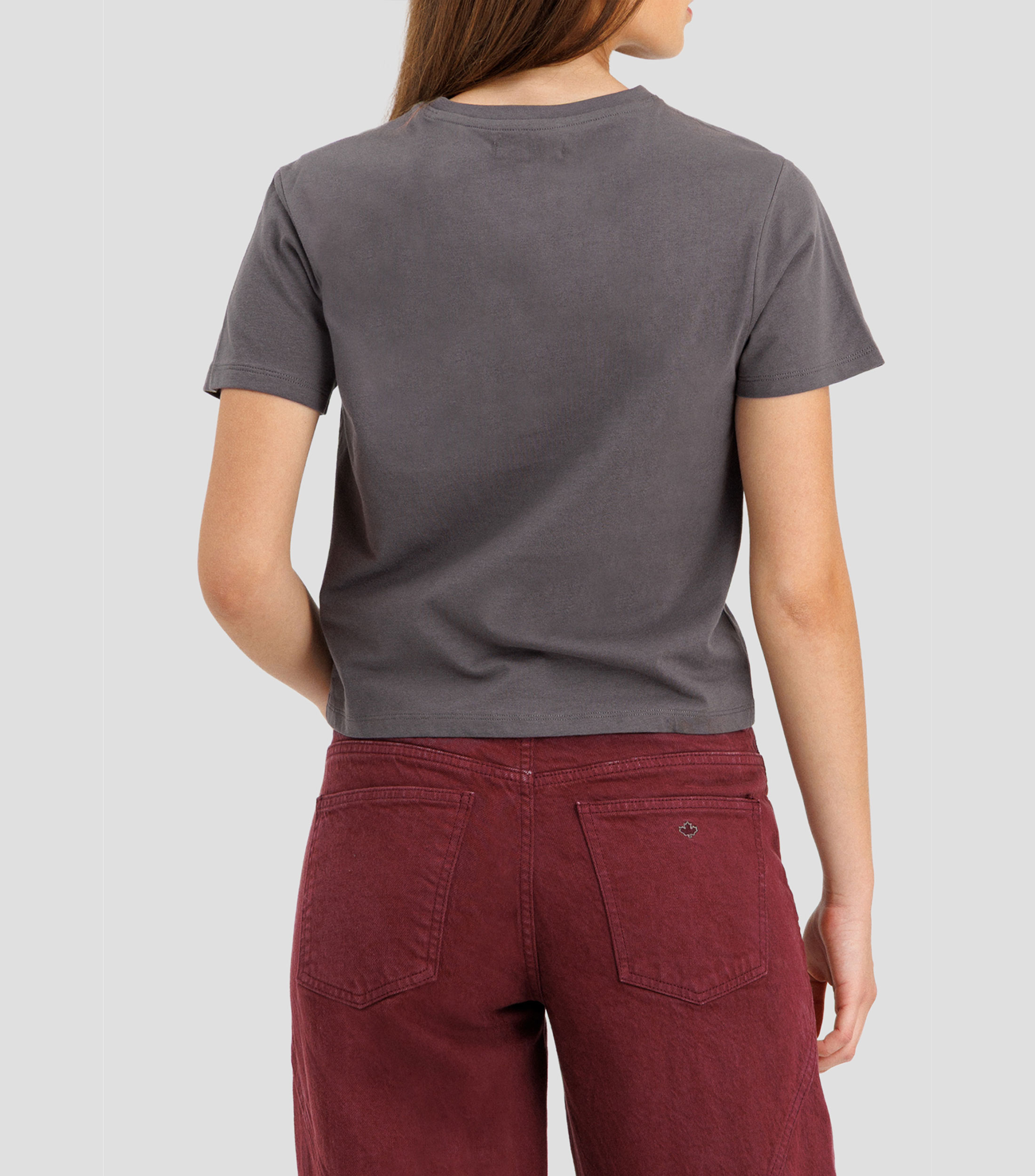 Playera cuello redondo manga corta estampada Mujer